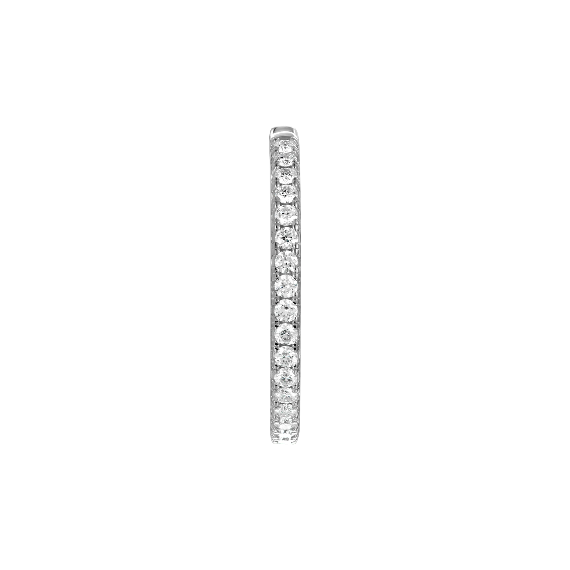 Moissanite S925 One Row Large Hoop Earrings - Image 5