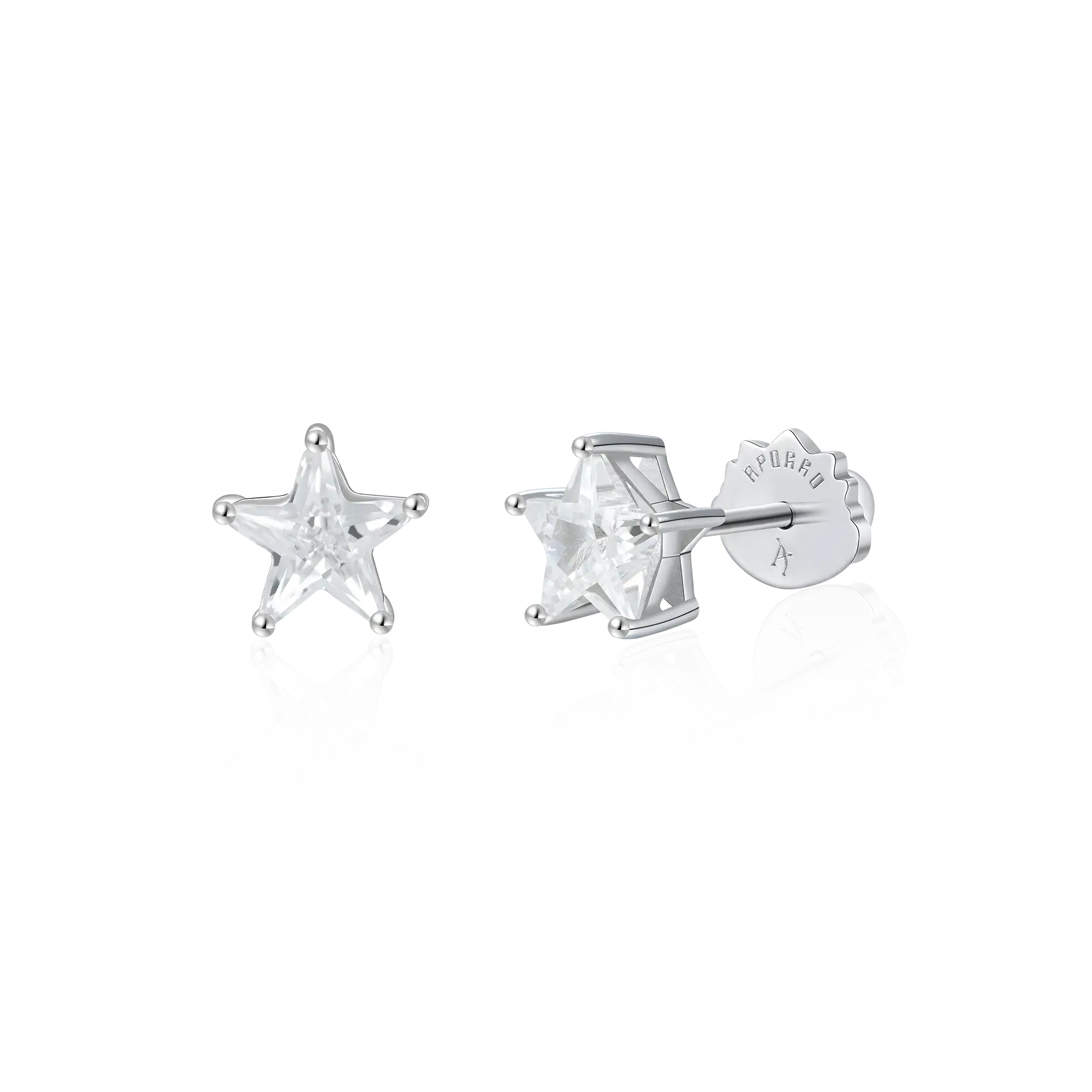Moissanite S925 Pentagram Stud Earrings