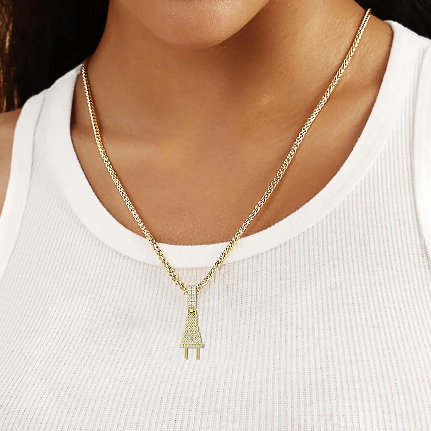 Moissanite Plug Pendant - Image 10