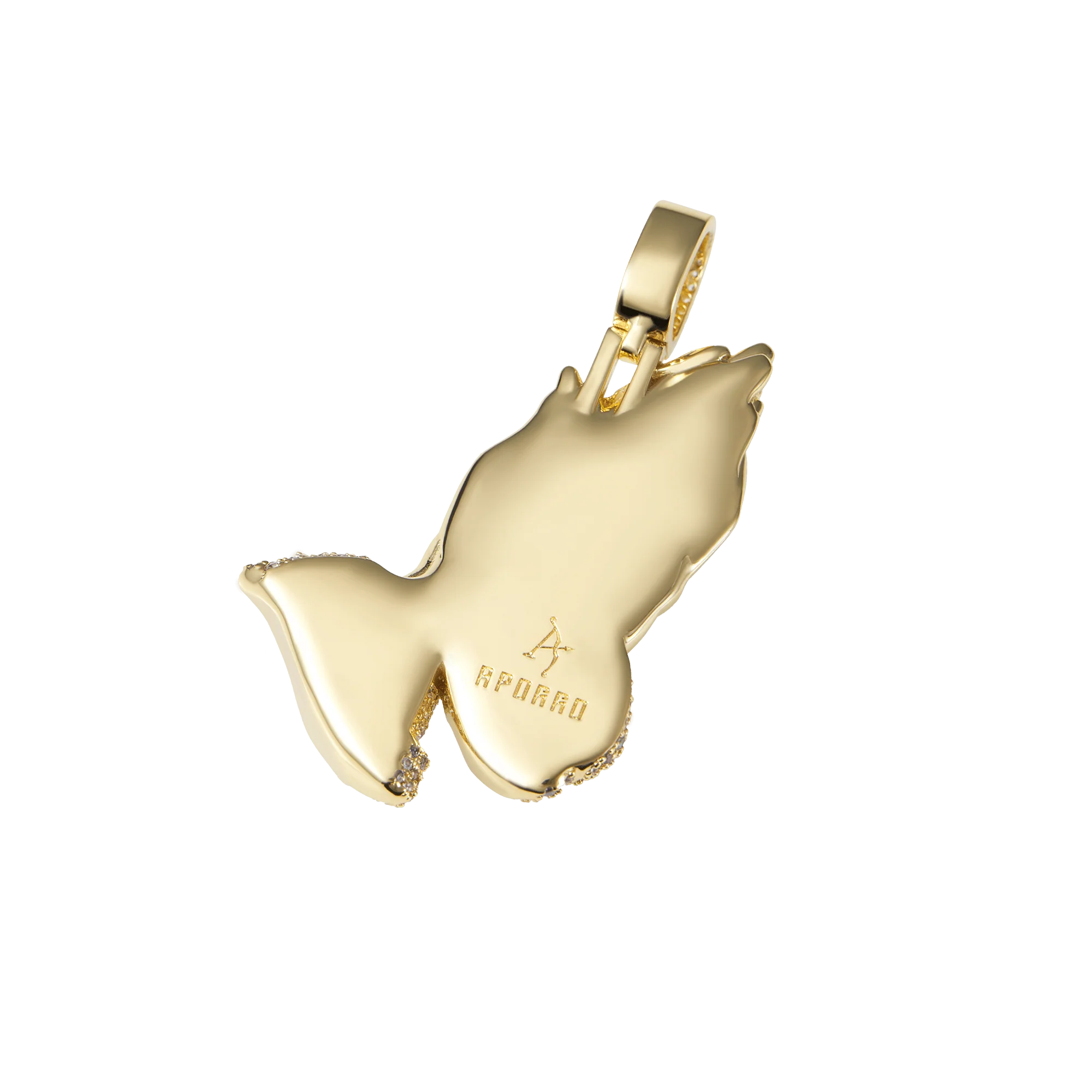 Moissanite Praying Hand Pendant - Image 8