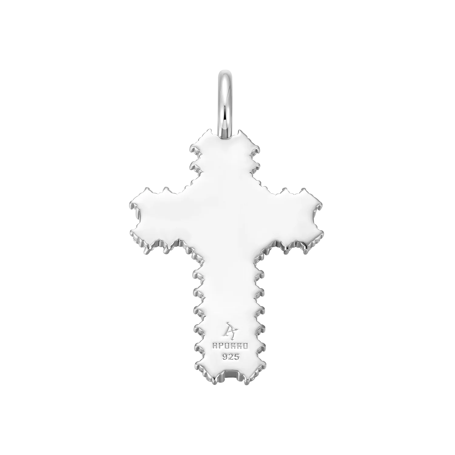Moissanite Princess Cut Flooded Cross Pendant - Image 8