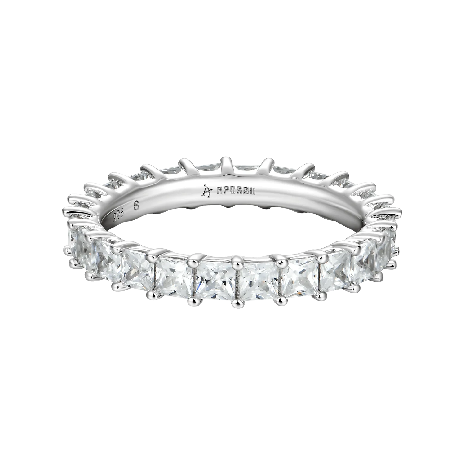 Moissanite Princess Eternity Ring - Image 5