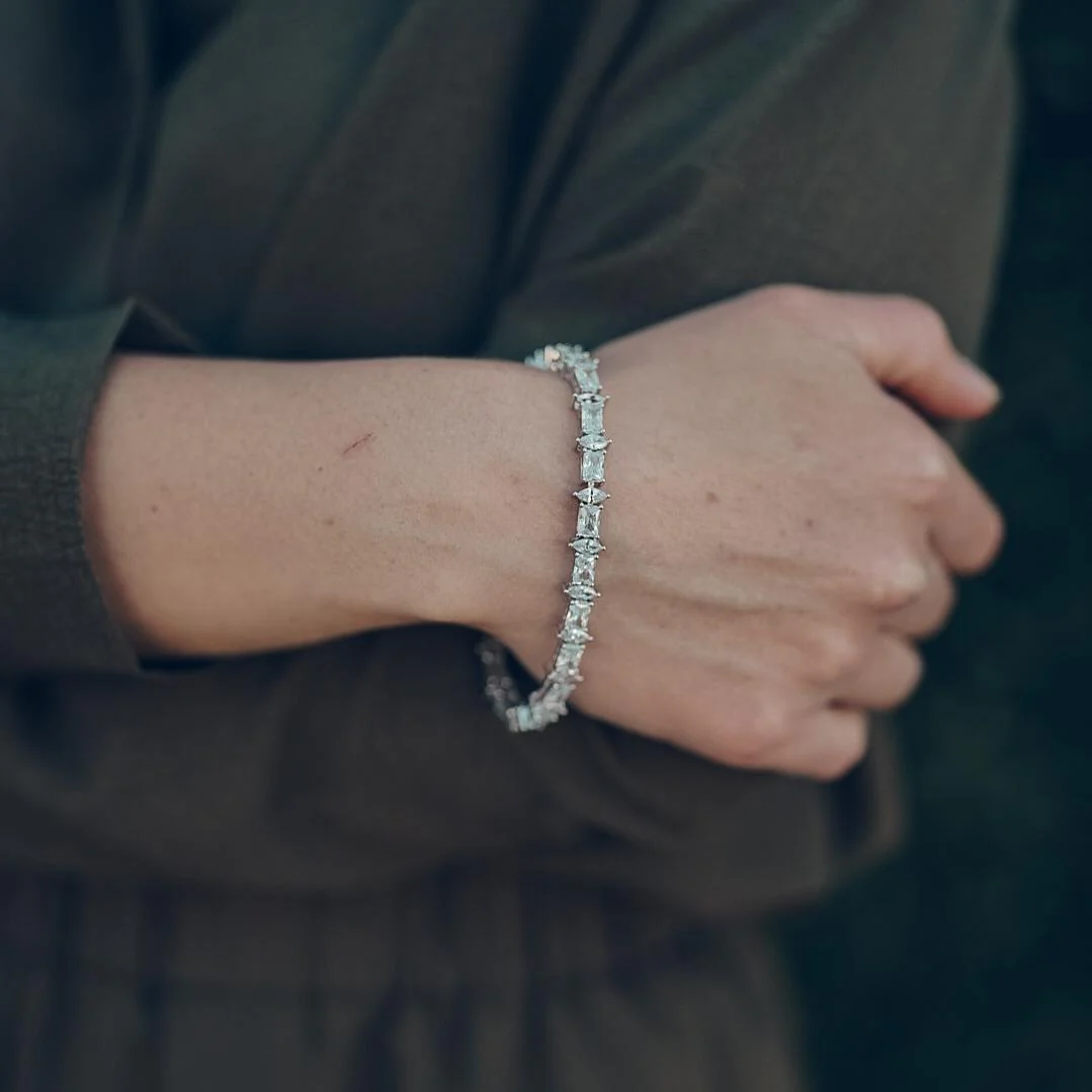 Moissanite Refined Luster Tennis Bracelet - 6mm - Image 3