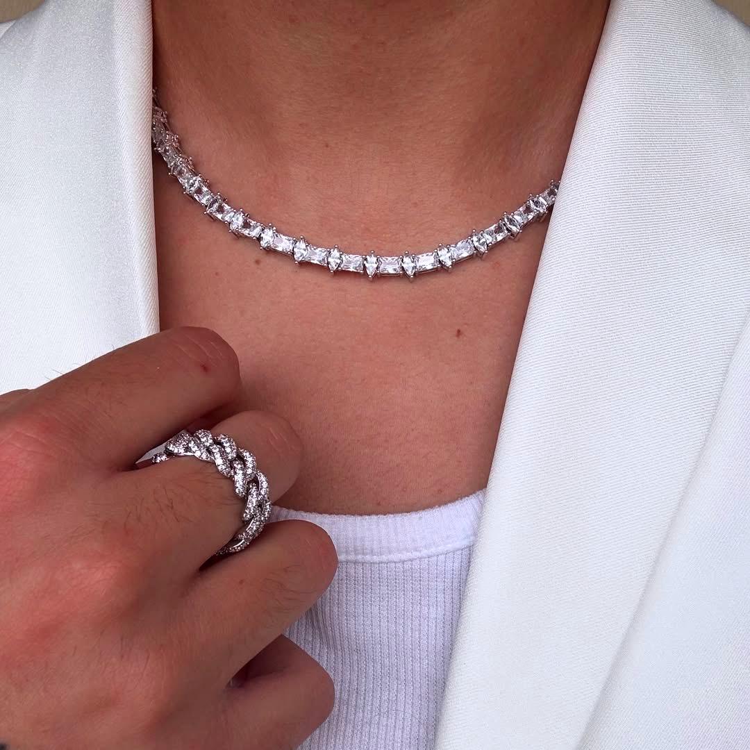Moissanite Refined Luster Tennis Chain - 6mm - Image 2