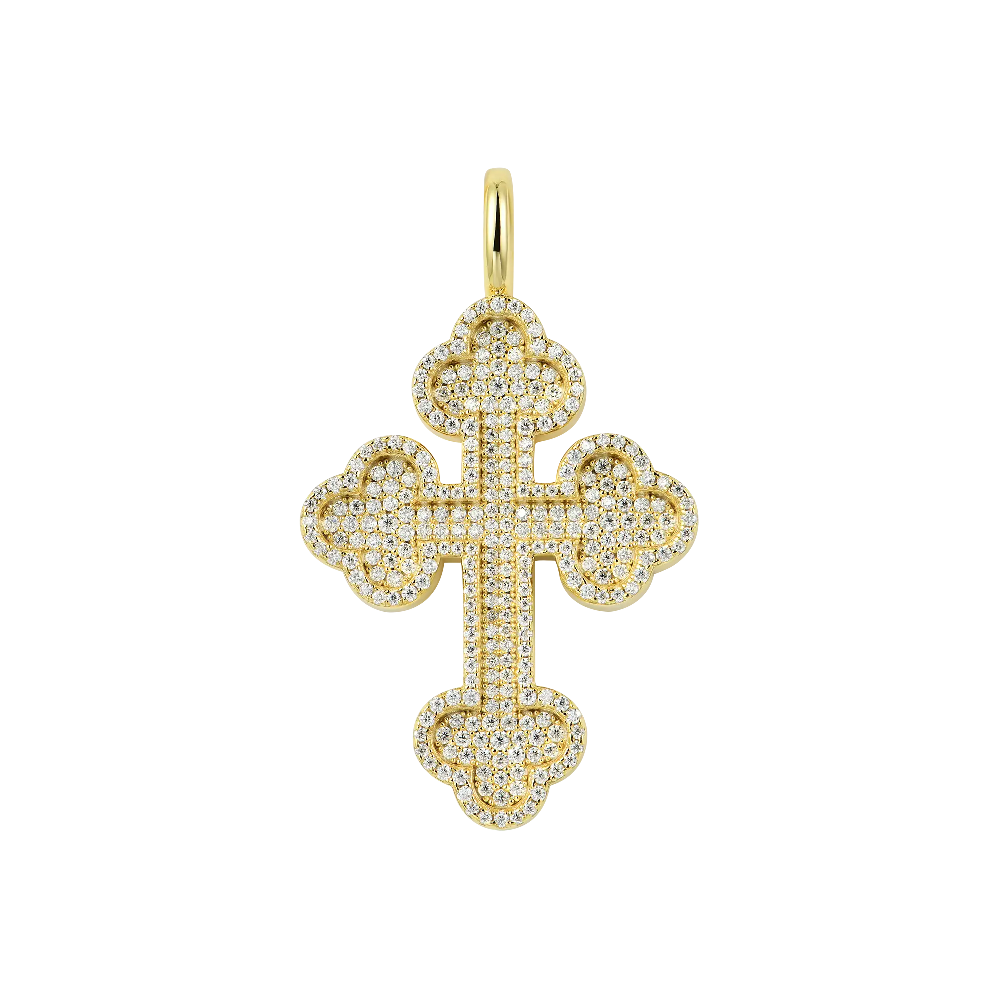 Moissanite Round Cut Bottoni Cross Pendant - Image 9