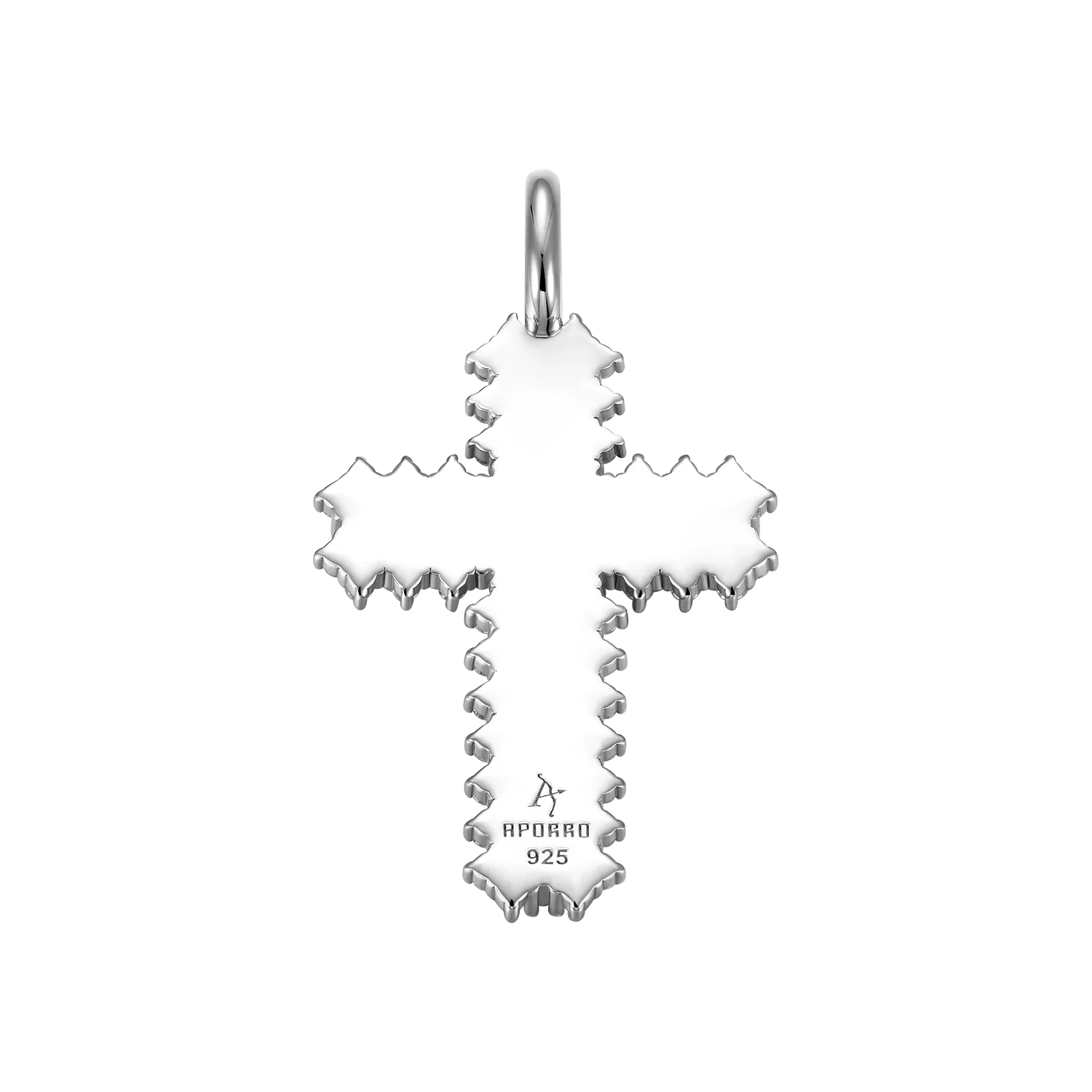 Moissanite Round Cut Flooded Cross Pendant - Image 5