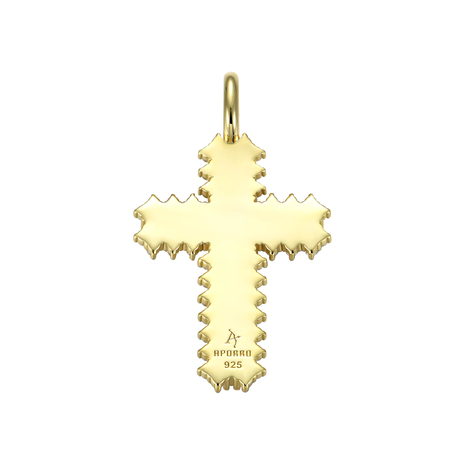 Moissanite Round Cut Flooded Cross Pendant - Image 9