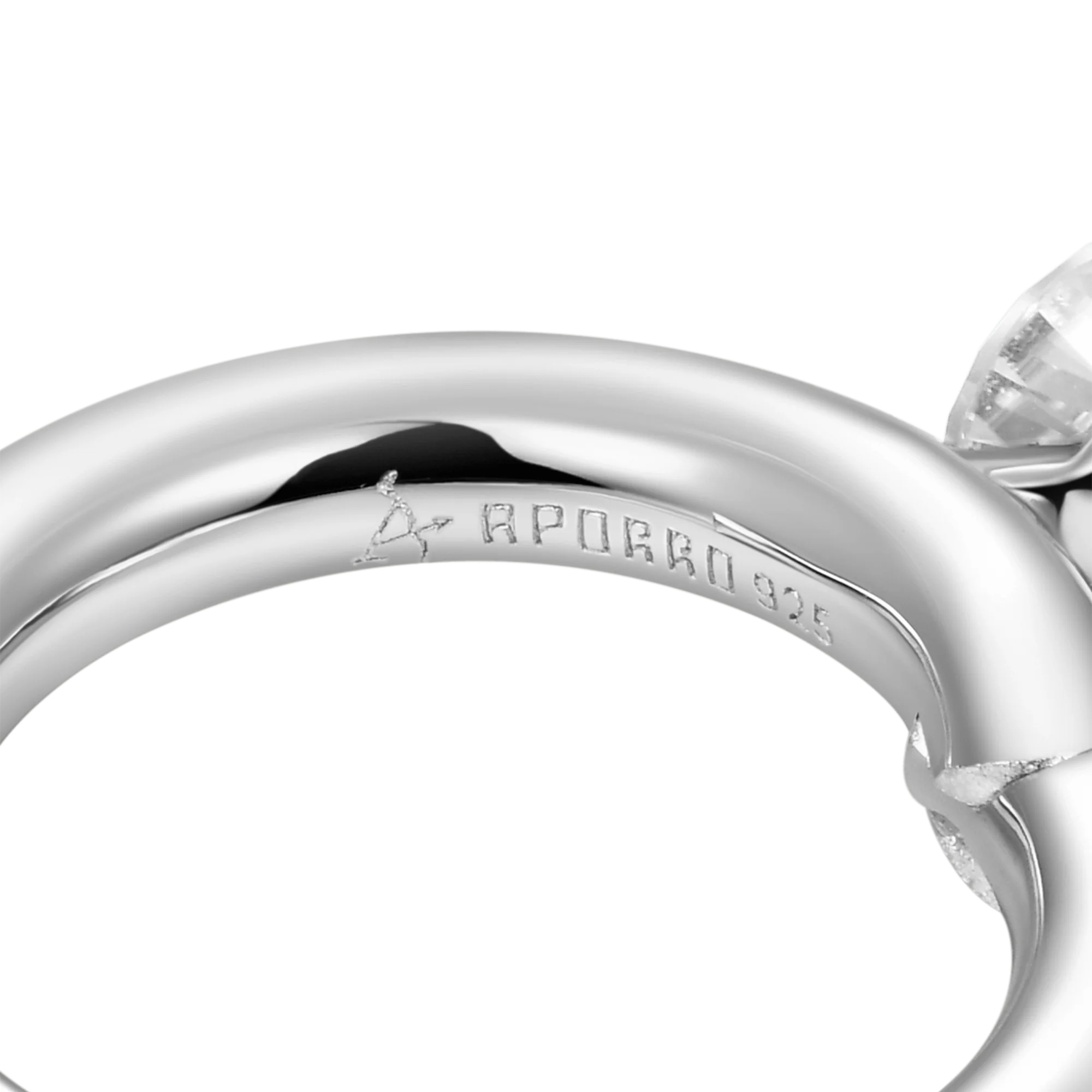 Single Moissanite Solitaire Hoop Earring - Image 5