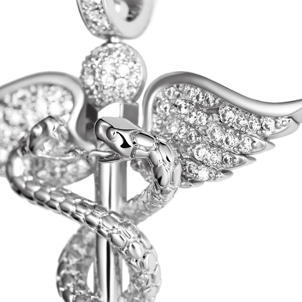 Moissanite Staff of Hermes Pendant - Image 12