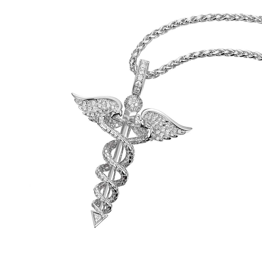 Moissanite Staff of Hermes Pendant - Image 14