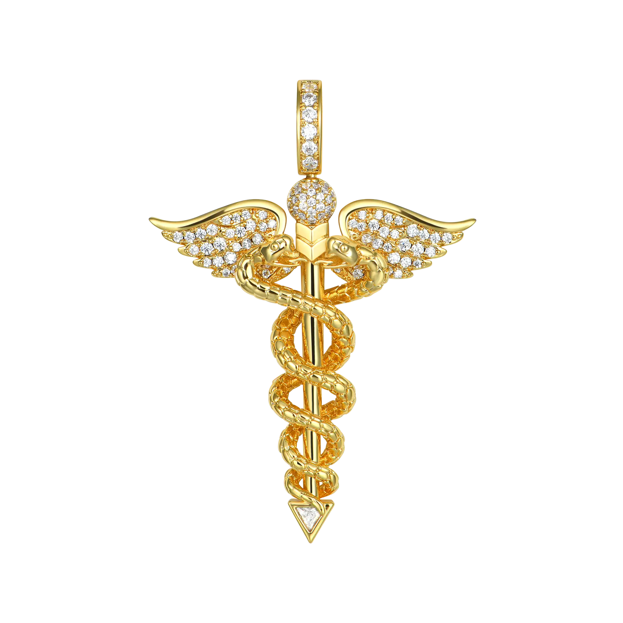 Moissanite Staff of Hermes Pendant - Image 4