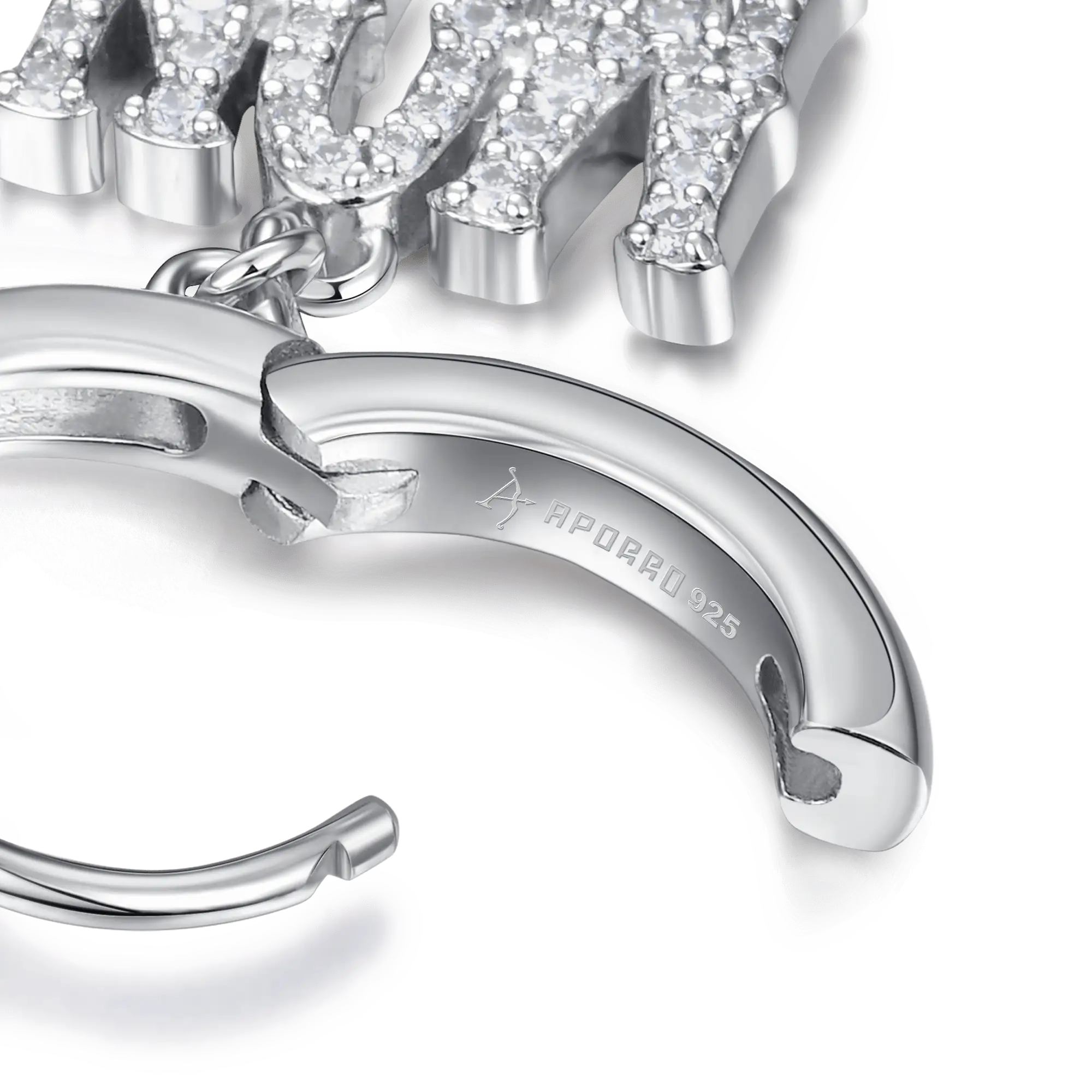 Moissanite S925 MON/FRI Dangly Earring - Image 4
