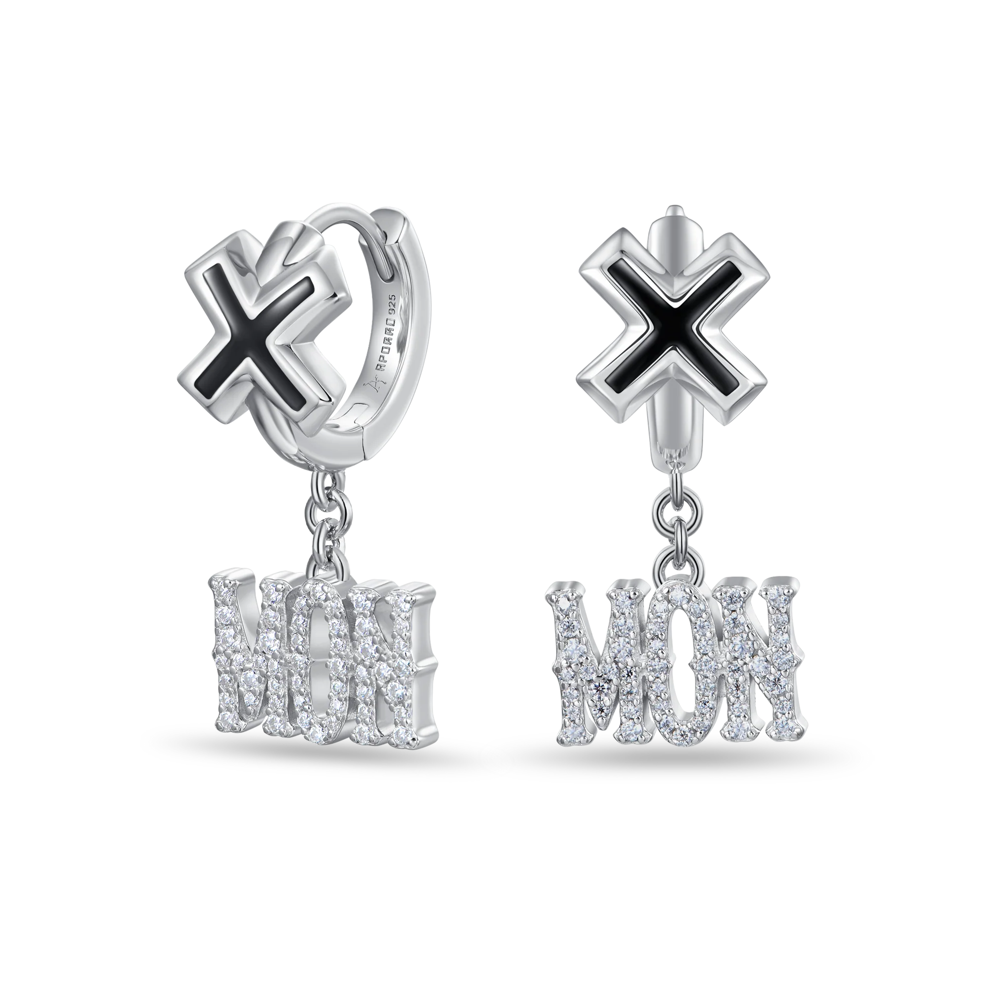 Moissanite MON/FRI Dangly Earring