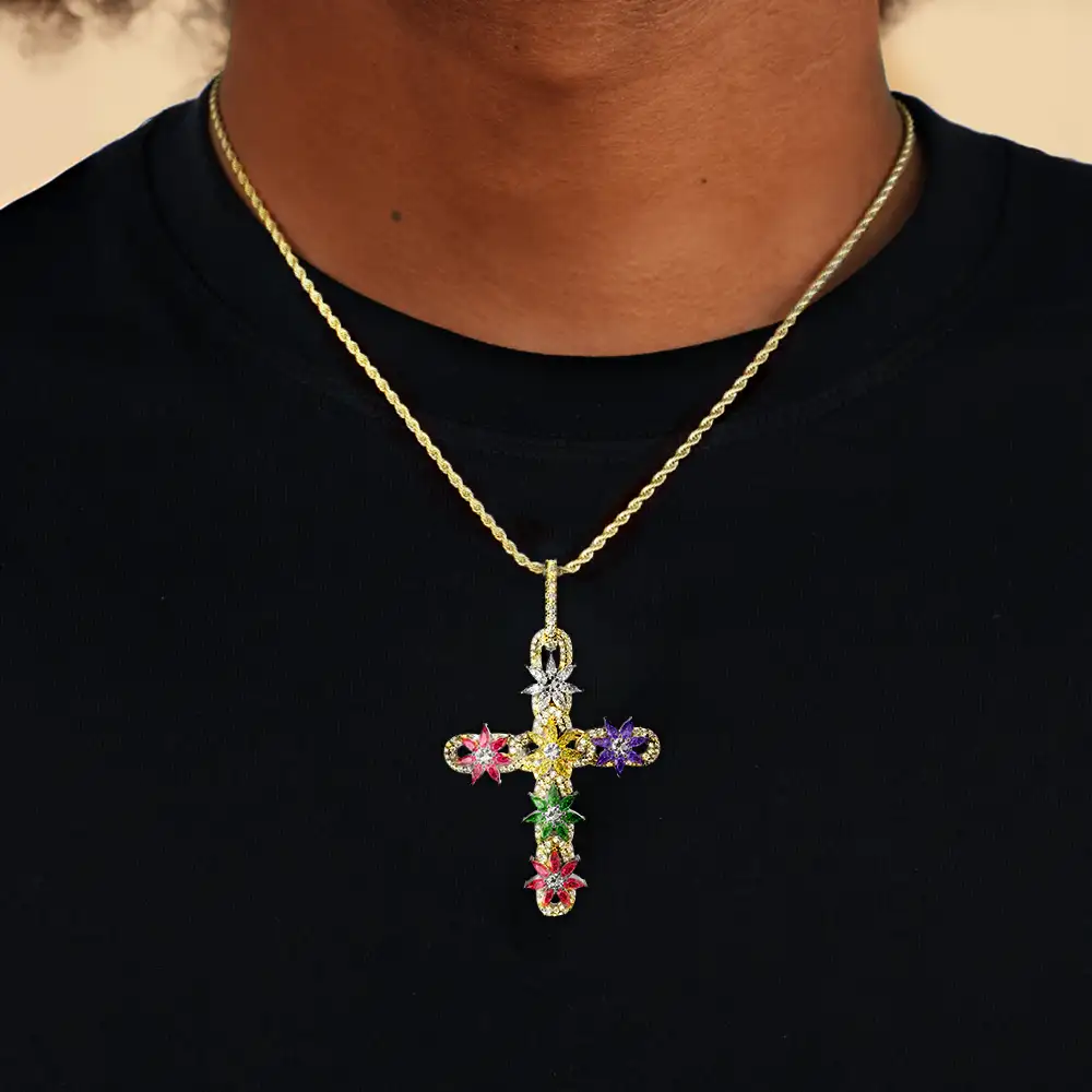 Lily Infinity Cross Pendant - Image 9