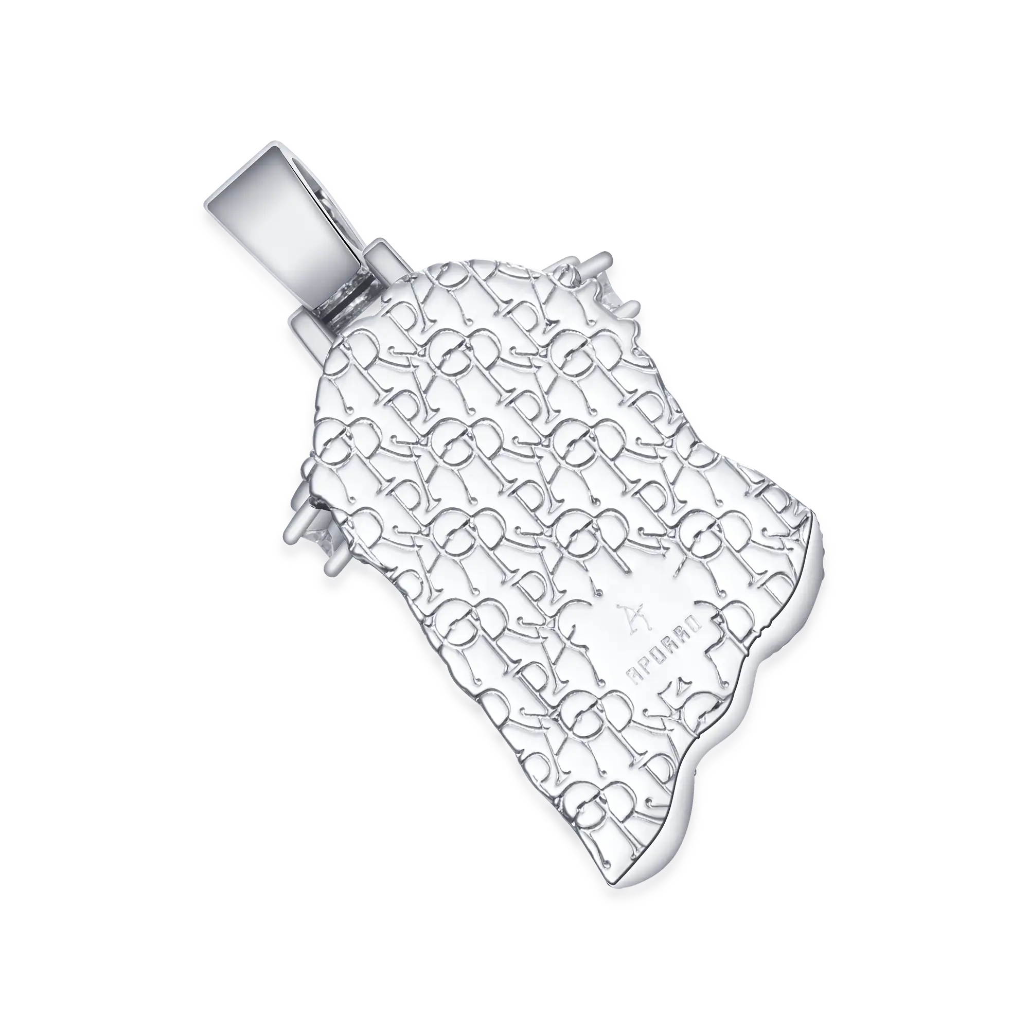 White Gold Stellar Jesus Pendant - Small - Image 6