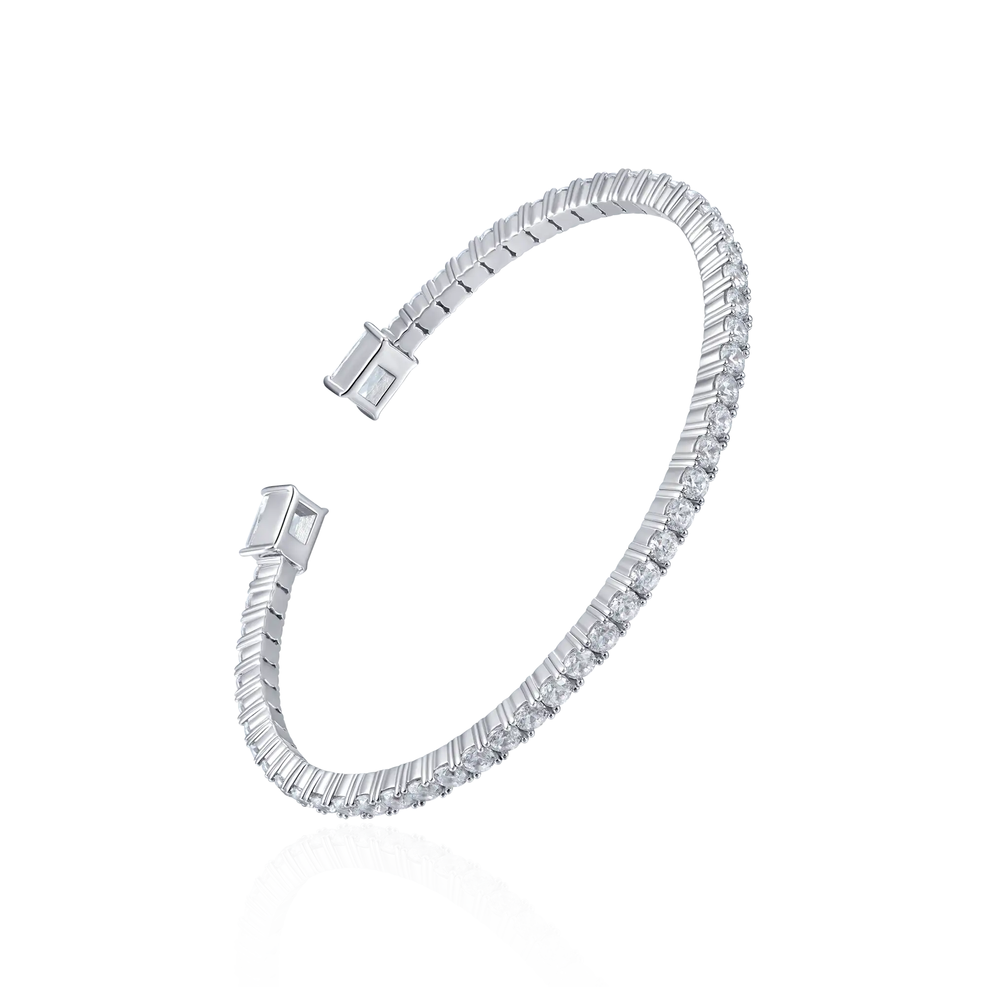 Multiple Spring Tennis Bangle Bracelet - Image 4