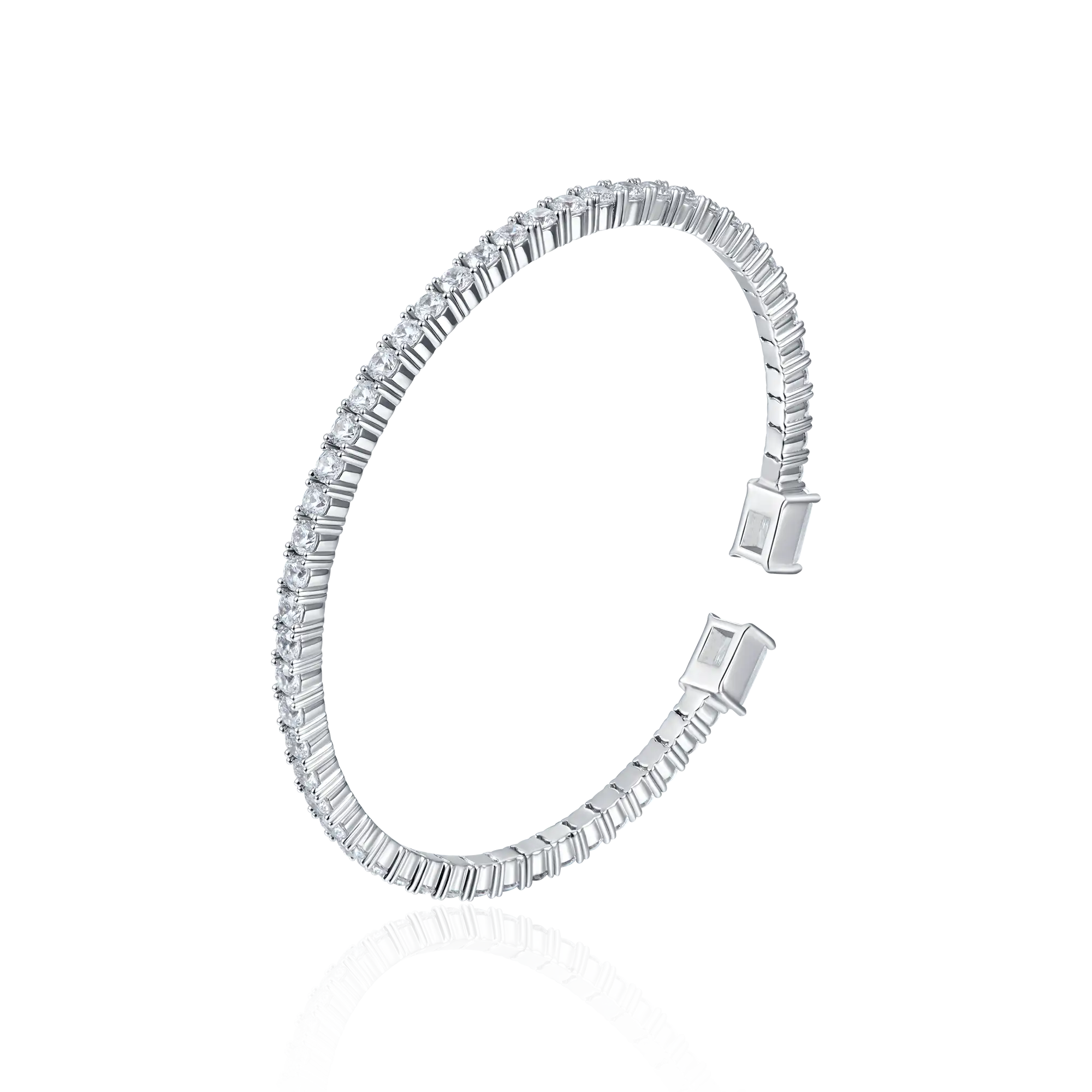 Multiple Spring Tennis Bangle Bracelet - Image 6