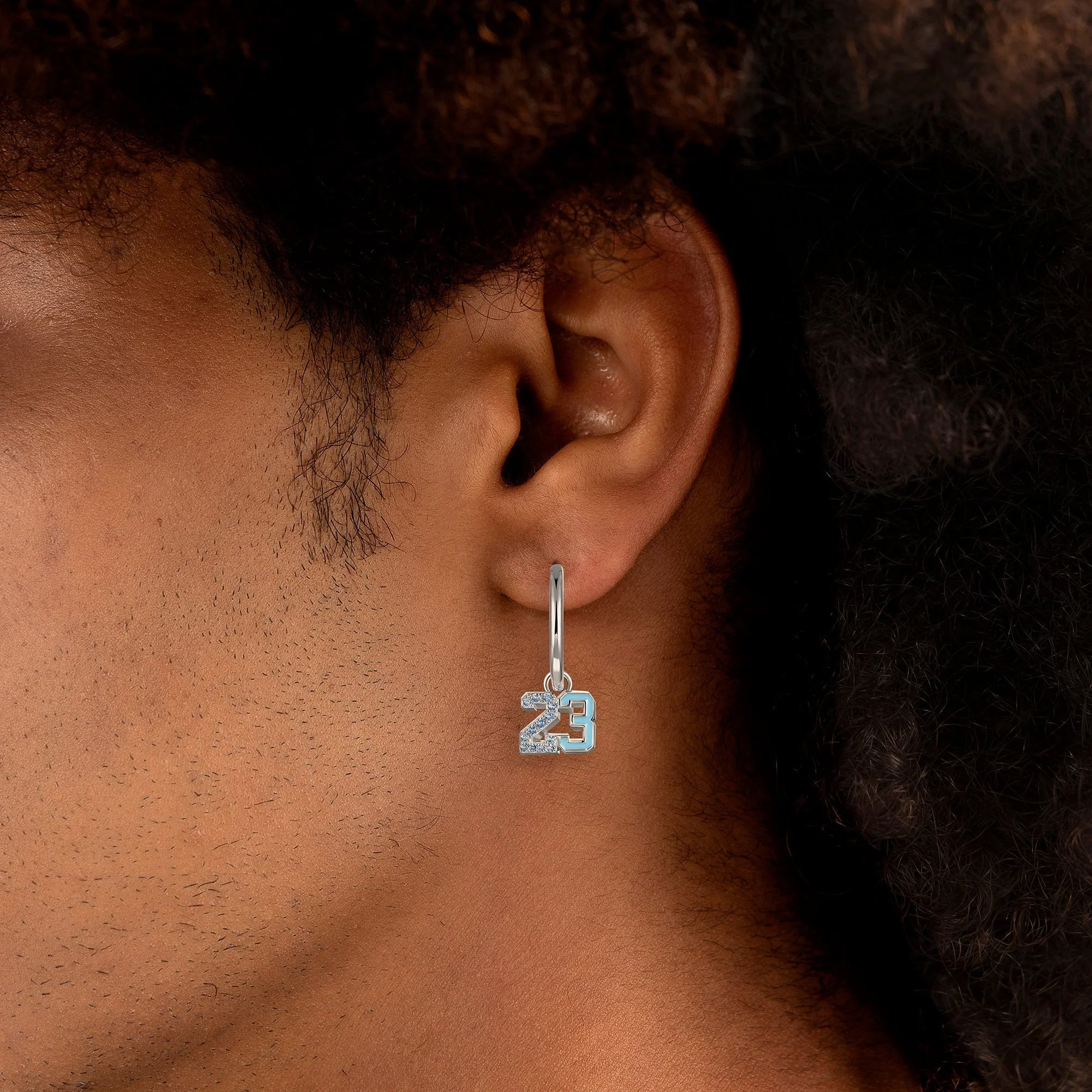 Number 23 Dangly Earring-Single - Image 4