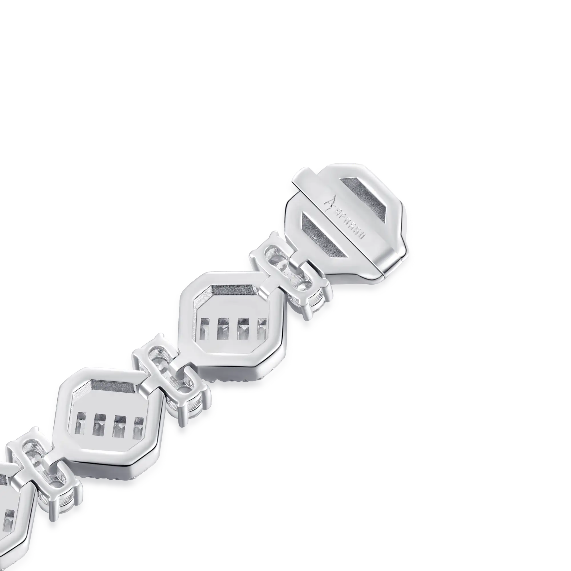 Octagon Mix Cut Tennis Bracelet - 8mm - Image 5