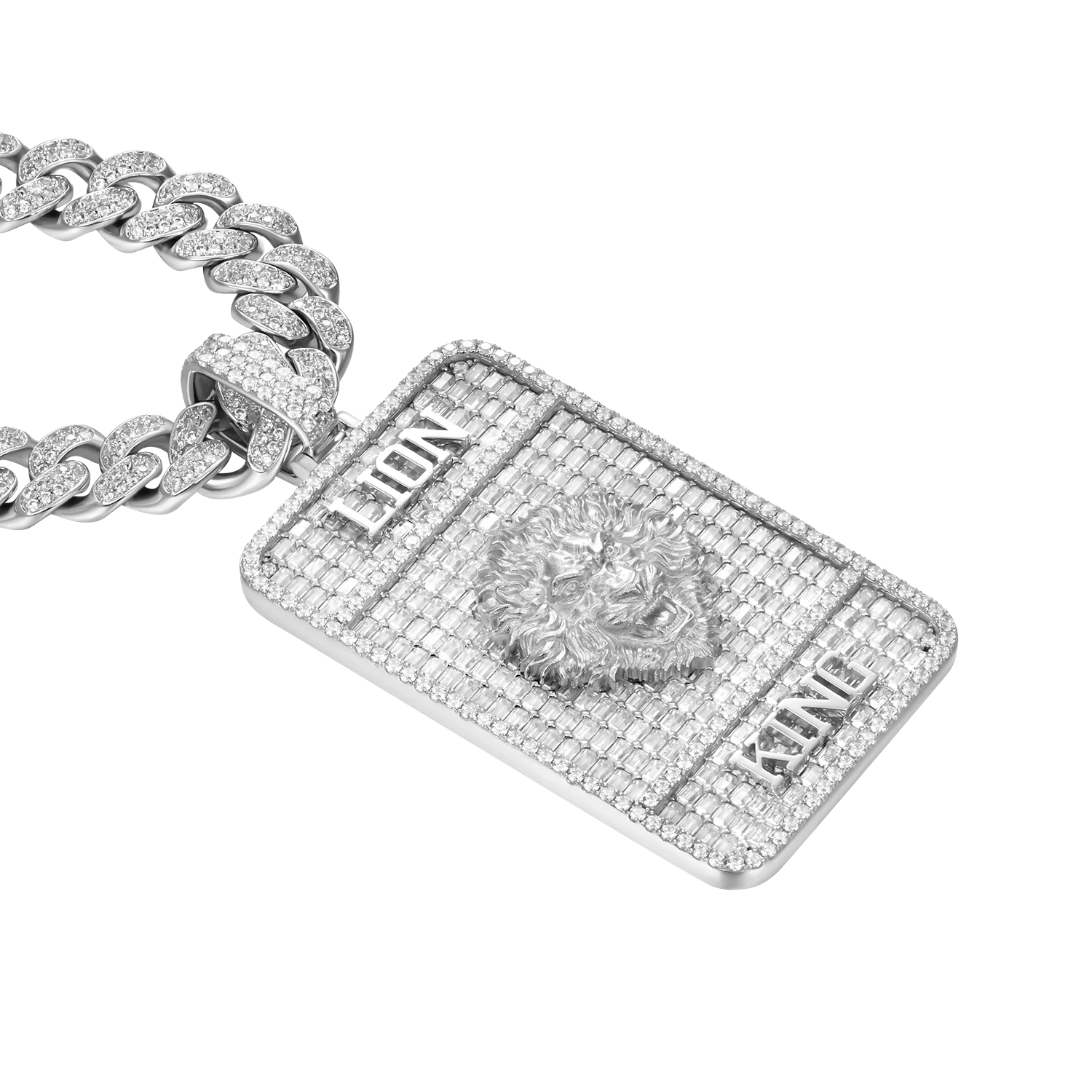 Custom Baguette Square Pendant - Image 5