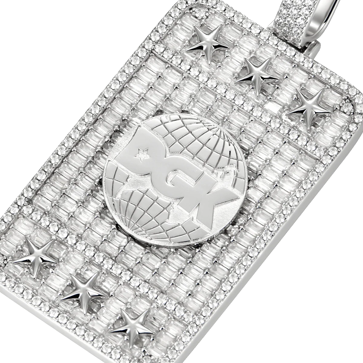 Custom Baguette Square Pendant - Image 6