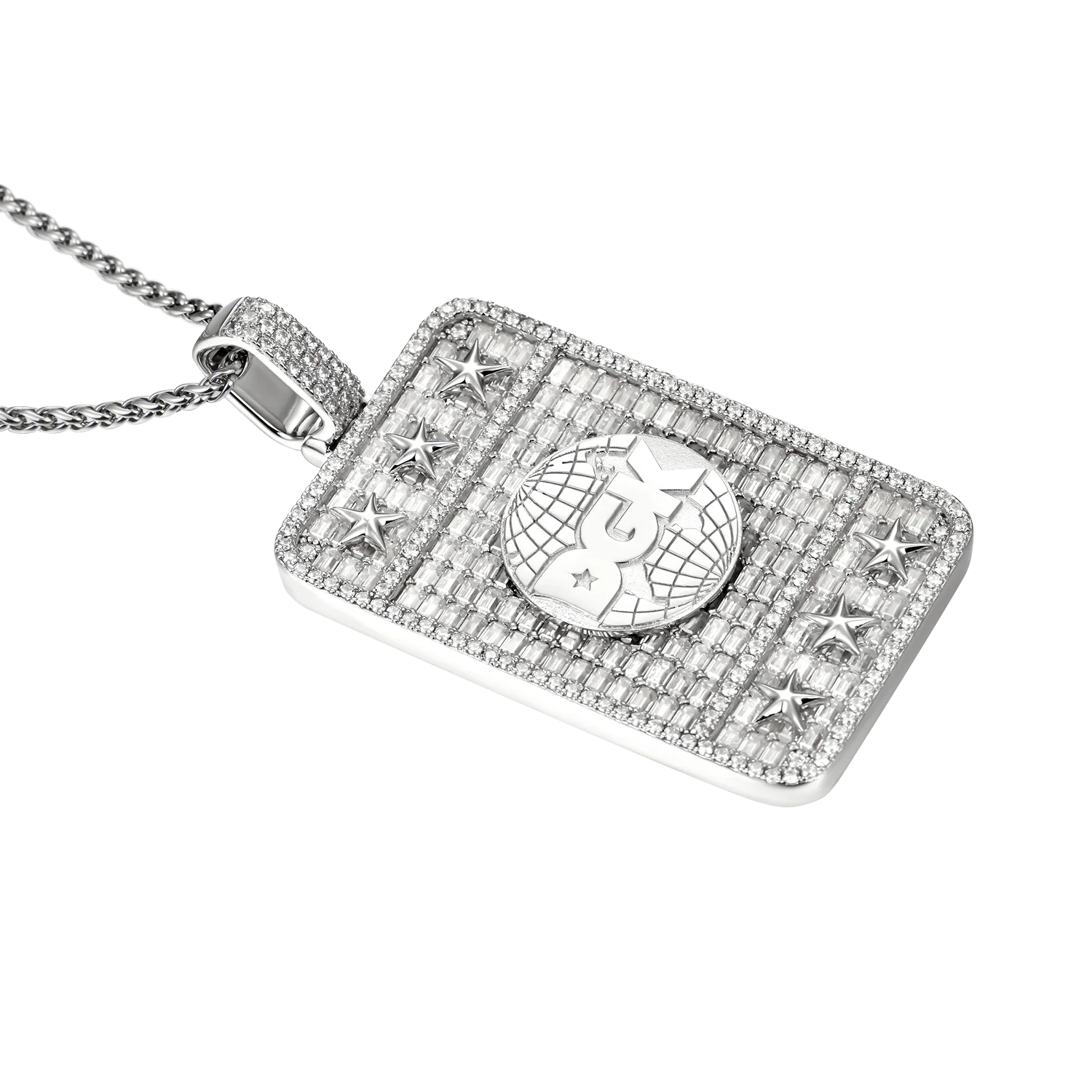 Custom Baguette Square Pendant - Image 7