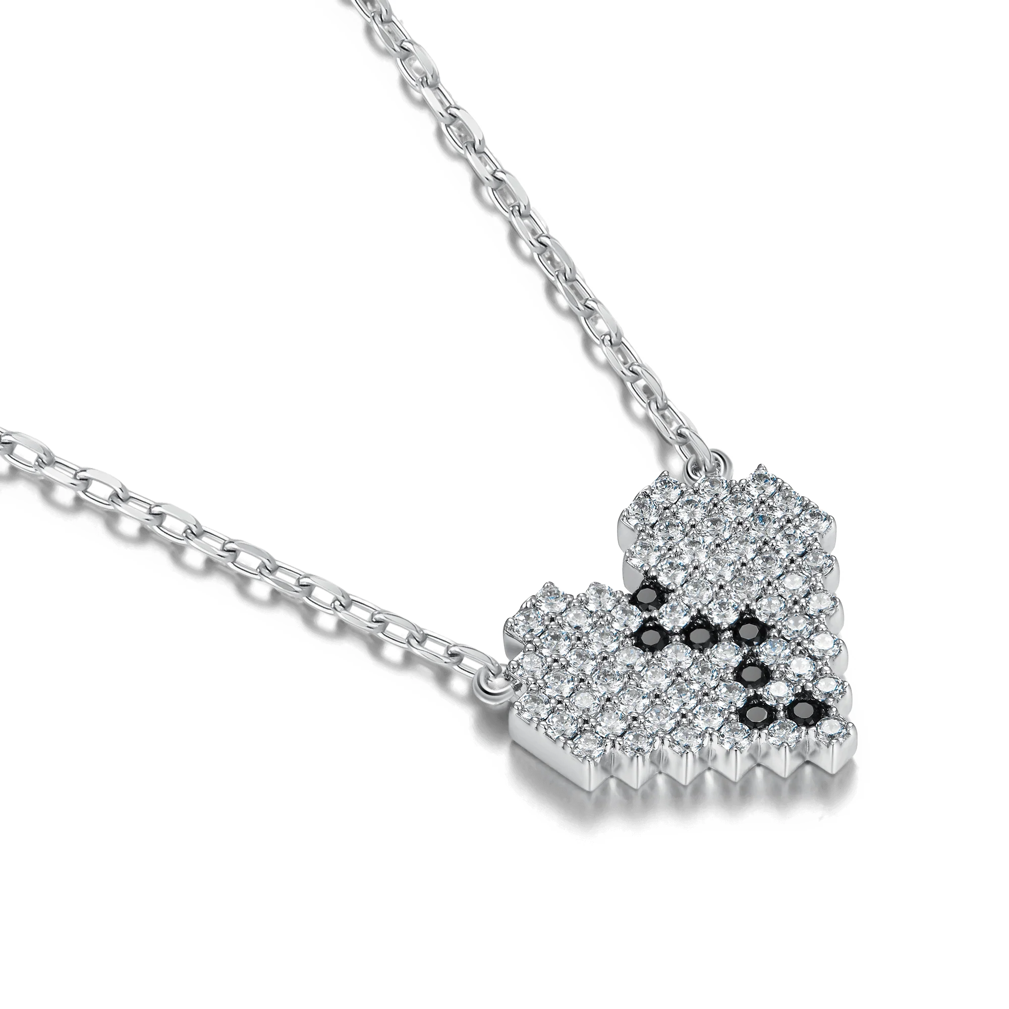 Pixel Broken Heart  Necklace - Image 3