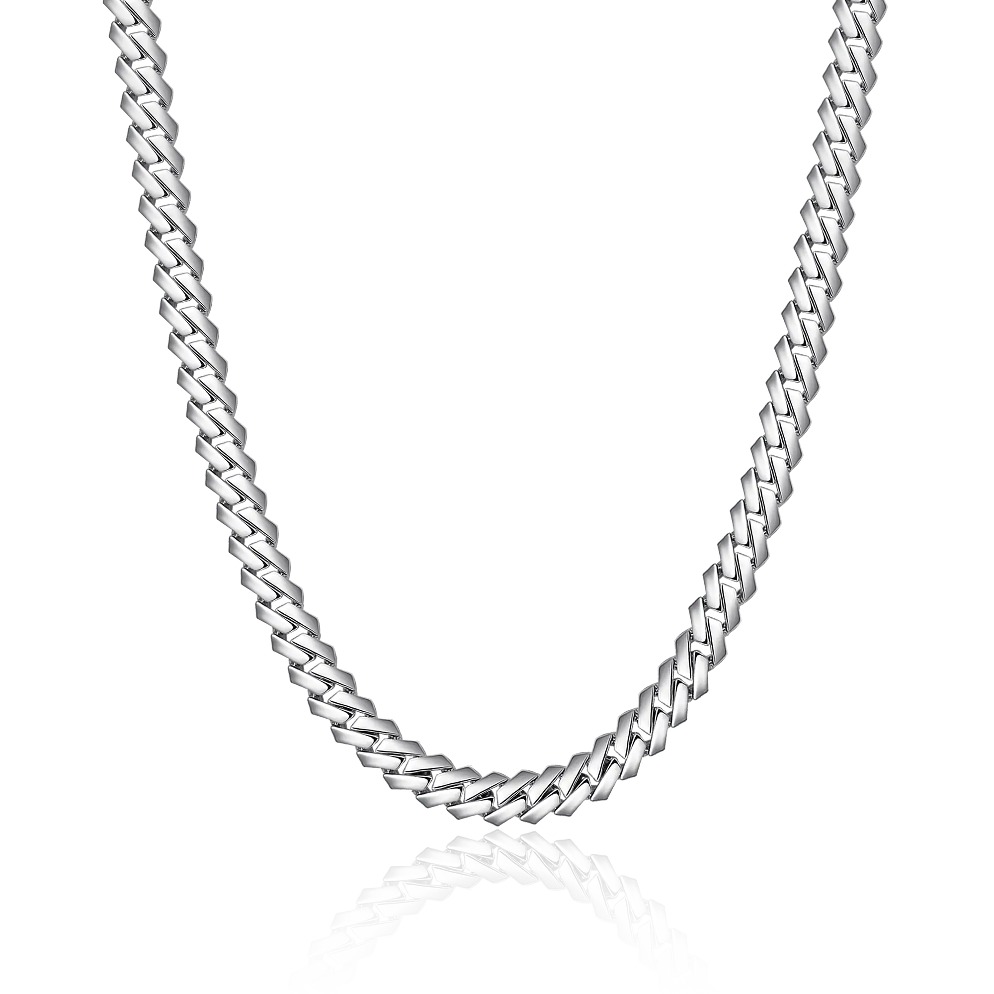 Plain Gold Prong Cuban Link Chain - 8mm - Image 14