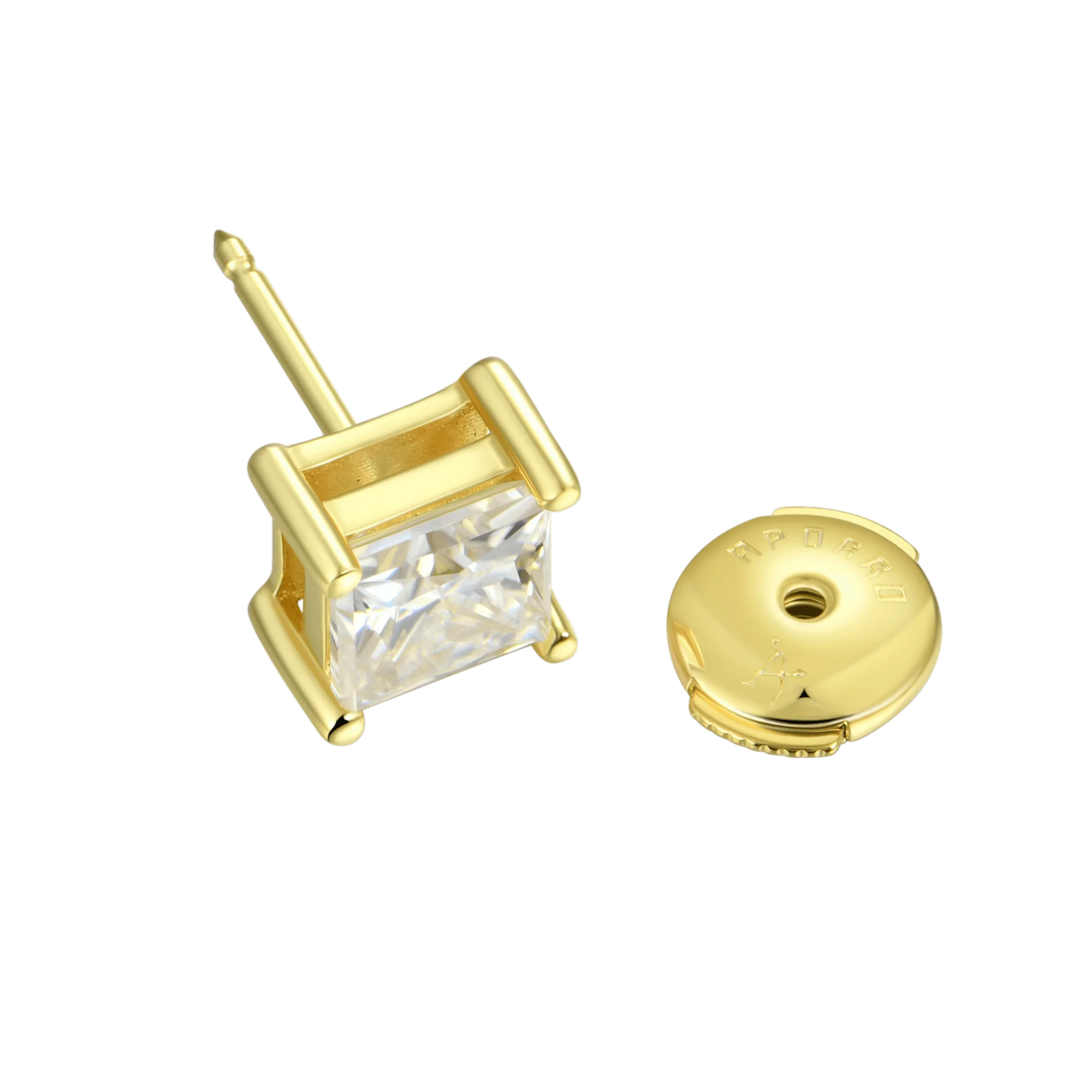 Moissanite S925 Princess Cut Stud Earring - Image 19