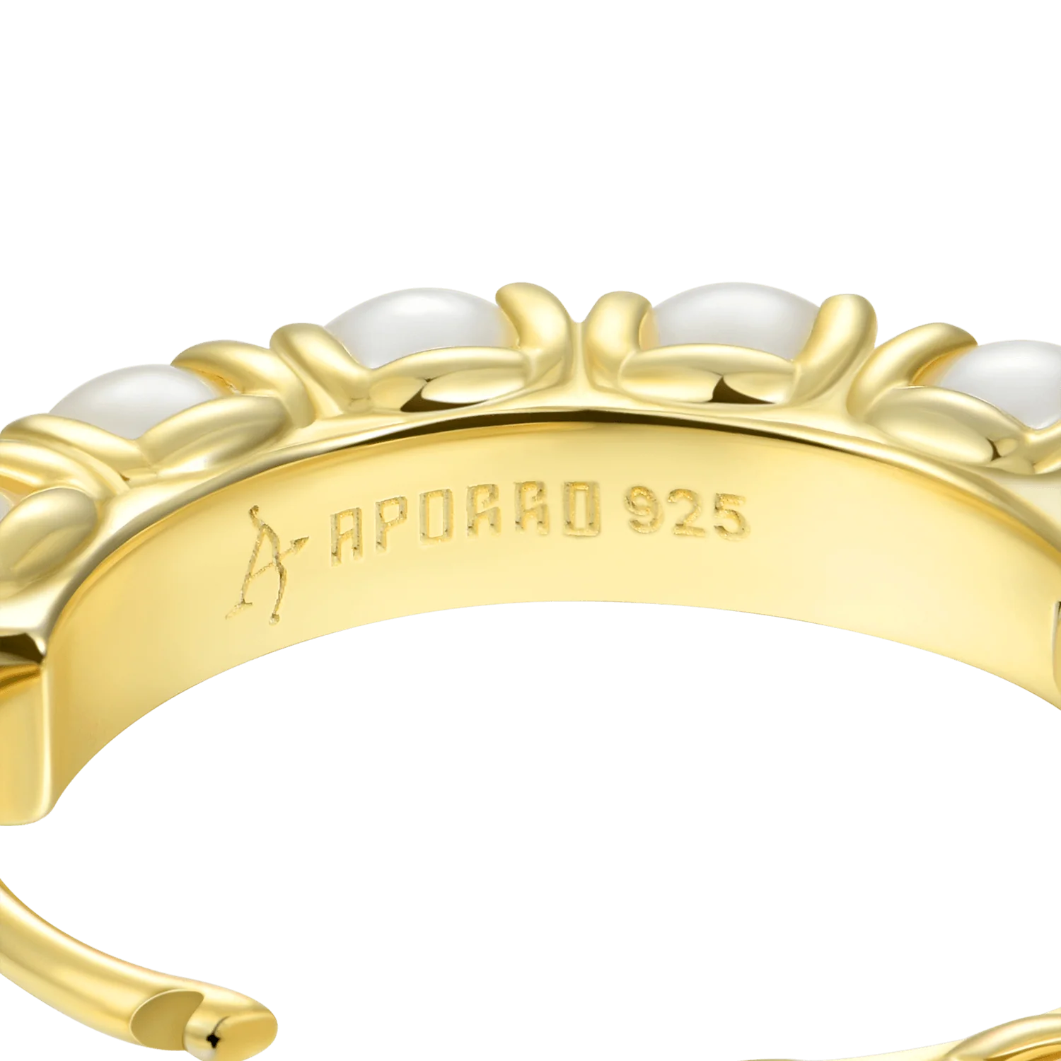 Prong Setting Pearl Hoop Earring - Single - Image 3