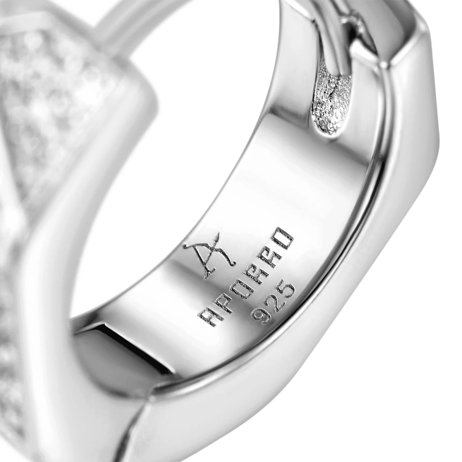 S925 Pyramid Hoop Earrings - Image 5