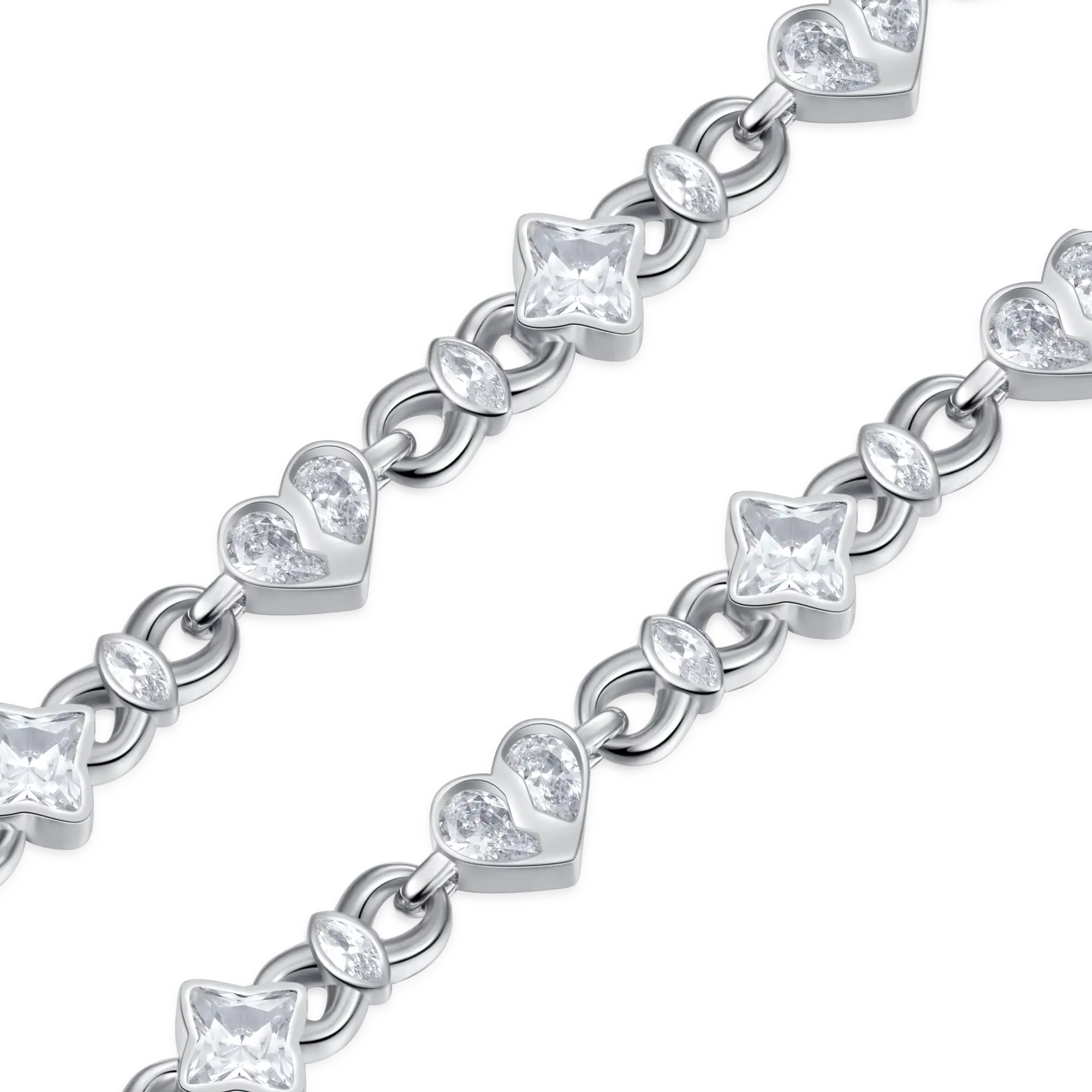 Radiant Hearts Entwined Bracelet - 8mm - Image 9