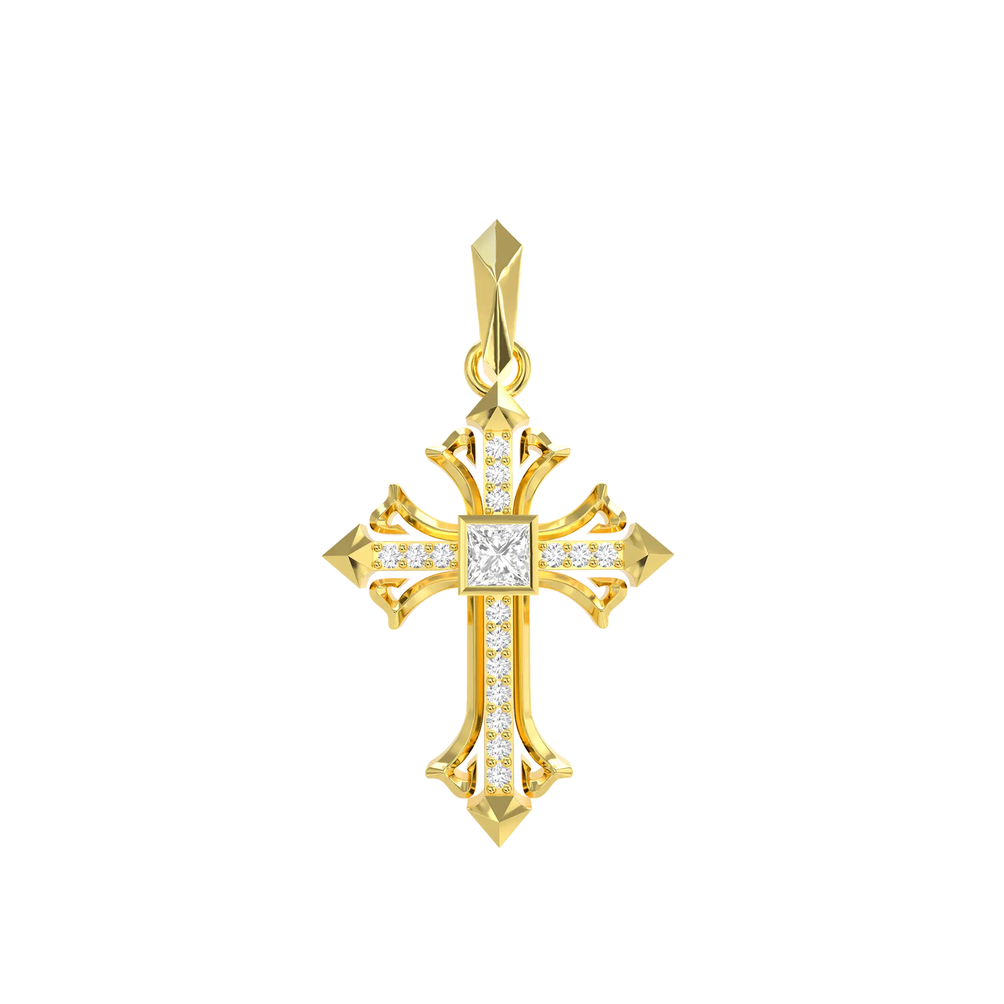 Rhombus Radiance Cross Pendant - Image 8