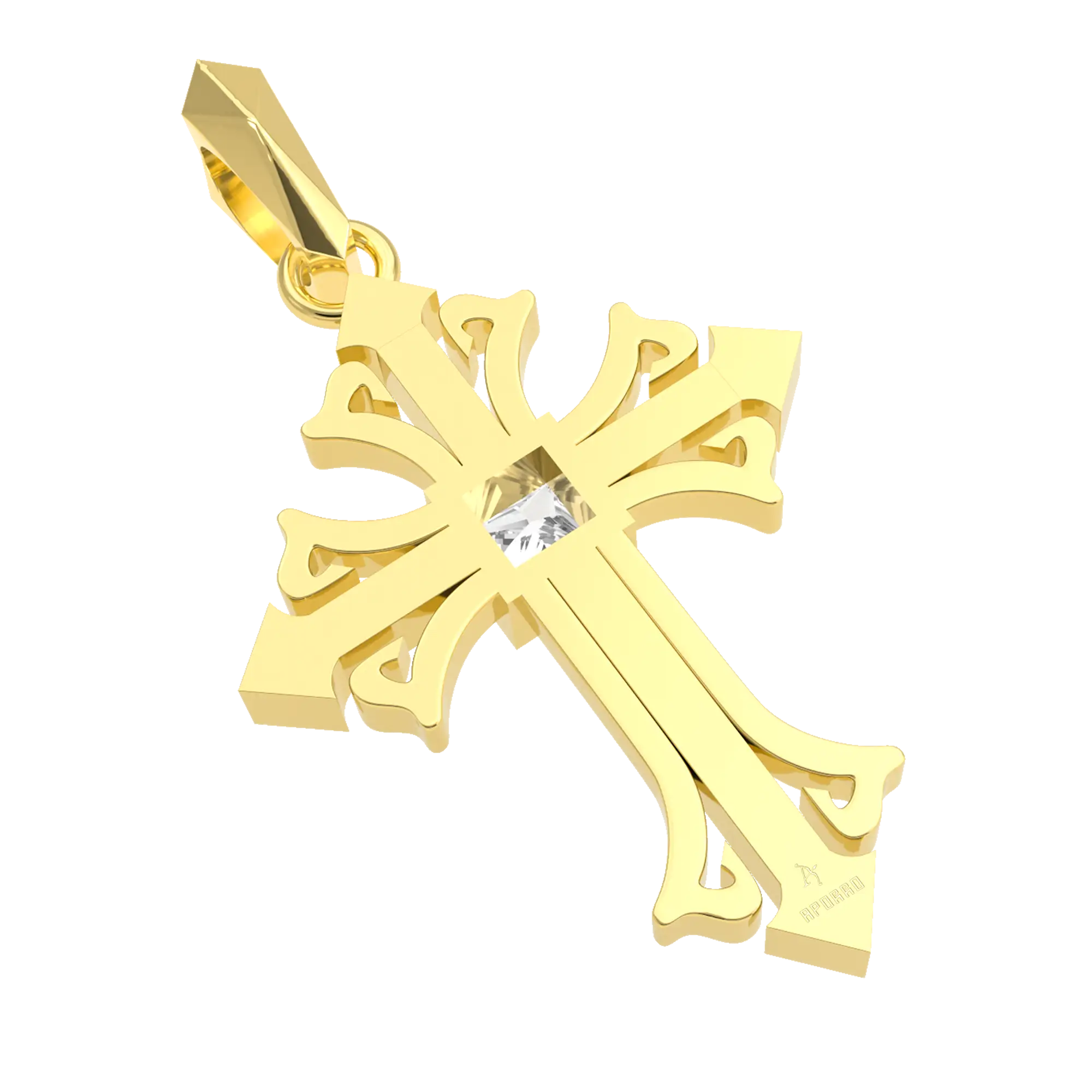 Rhombus Radiance Cross Pendant - Image 9