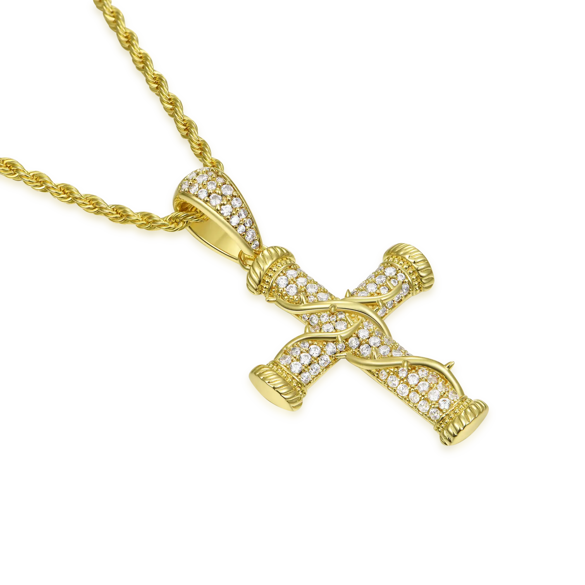 Roman Pillar Thorn Cross Pendant - Image 5