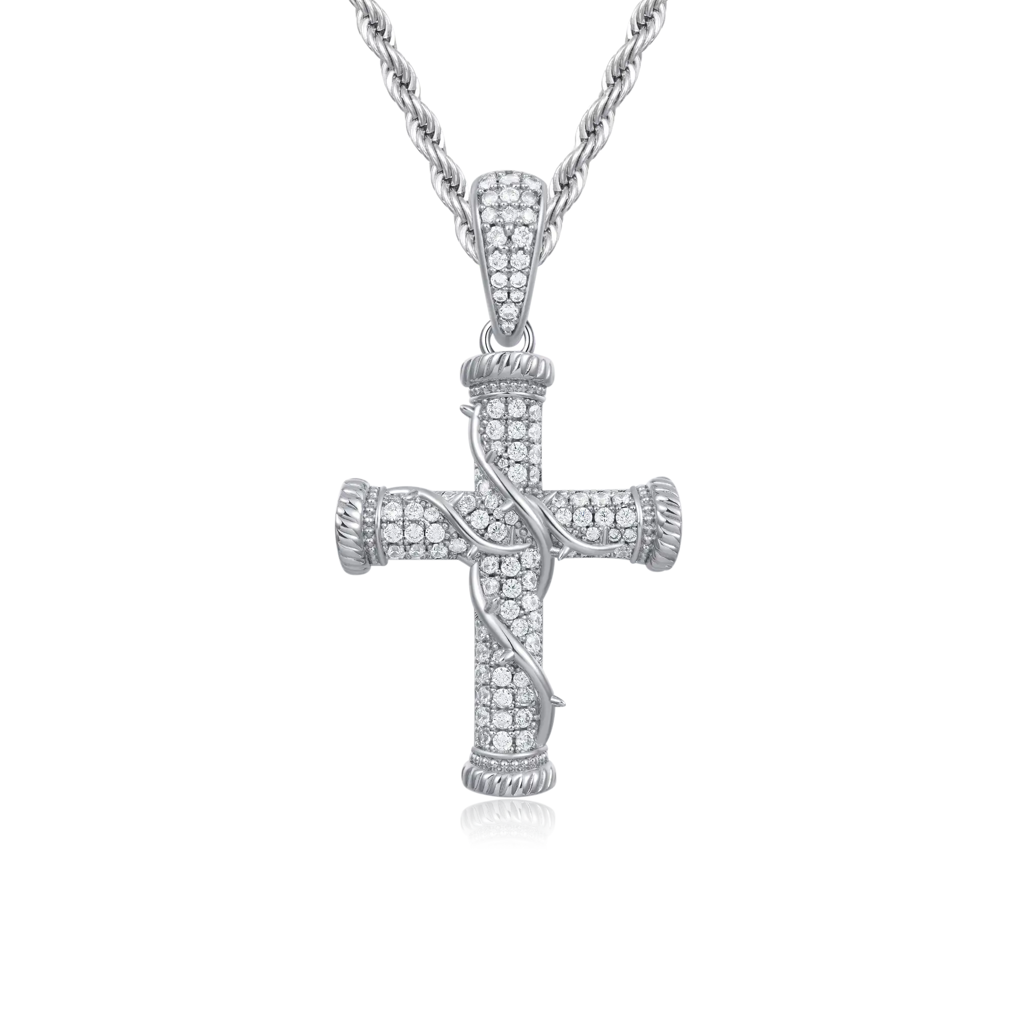 Roman Pillar Thorn Cross Pendant - Image 8