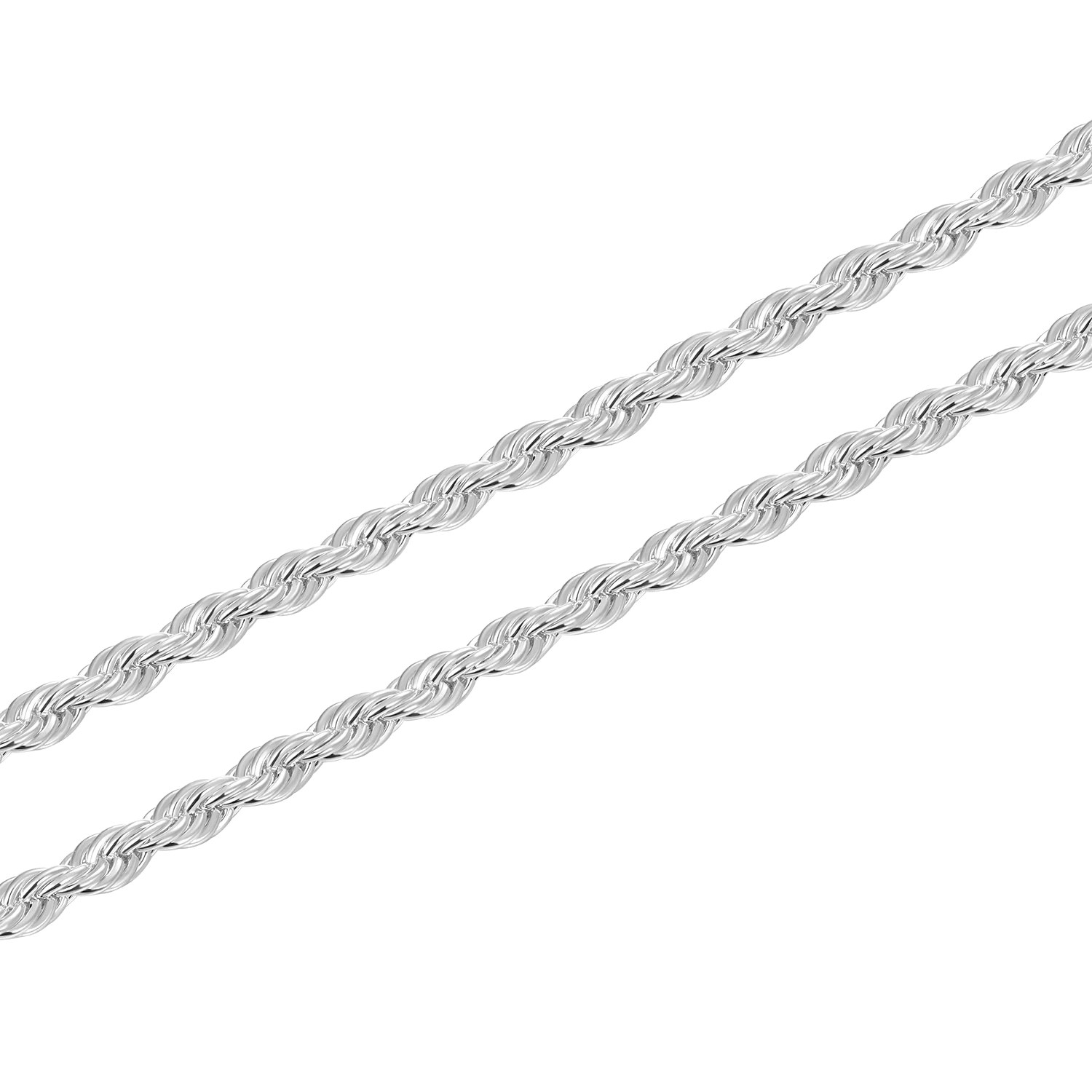 2.5mm Rope Chain - White Gold - Image 3