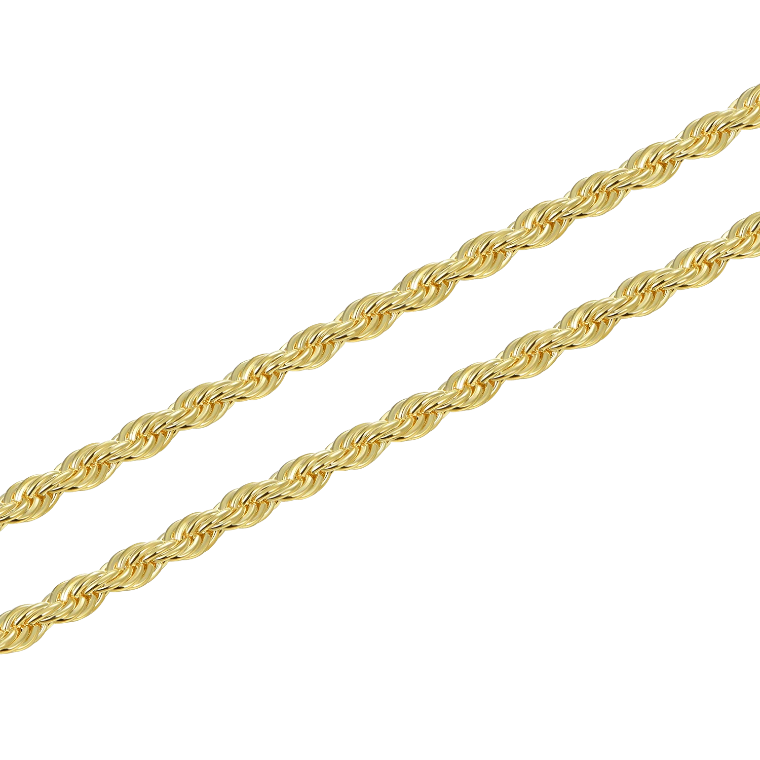 2.5mm Rope Chain - Yellow Gold - Image 4