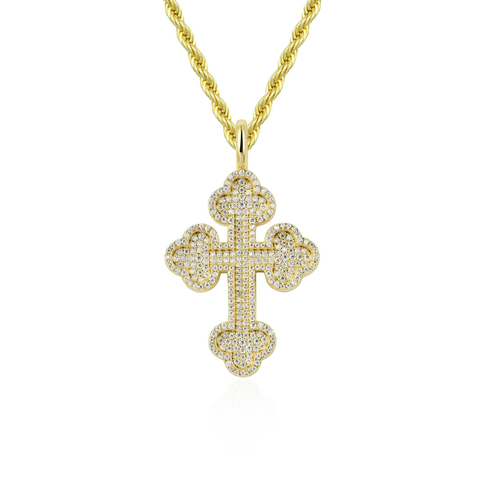 Round Cut Bottoni Cross Pendant - Image 4