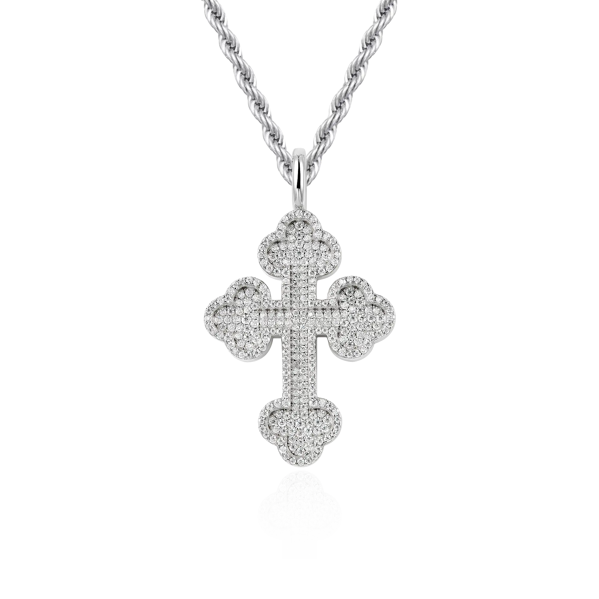 Round Cut Bottoni Cross Pendant - Image 5