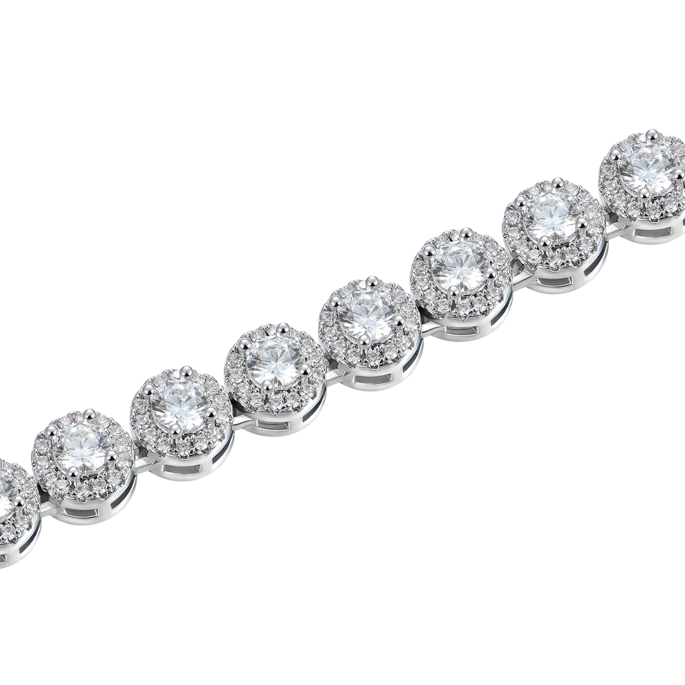 Round Cut Clustered Tennis Bracelet - 7mm - Image 3