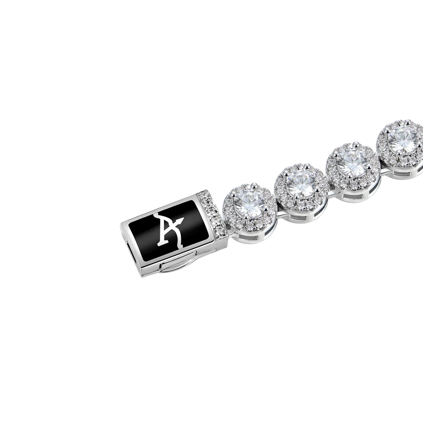 Round Cut Clustered Tennis Bracelet - 7mm - Image 5