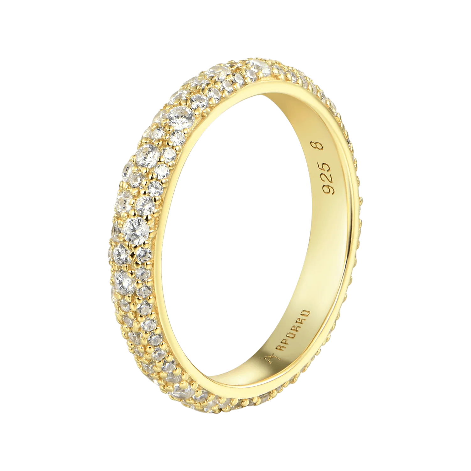 Round Pave Band Ring - Image 8