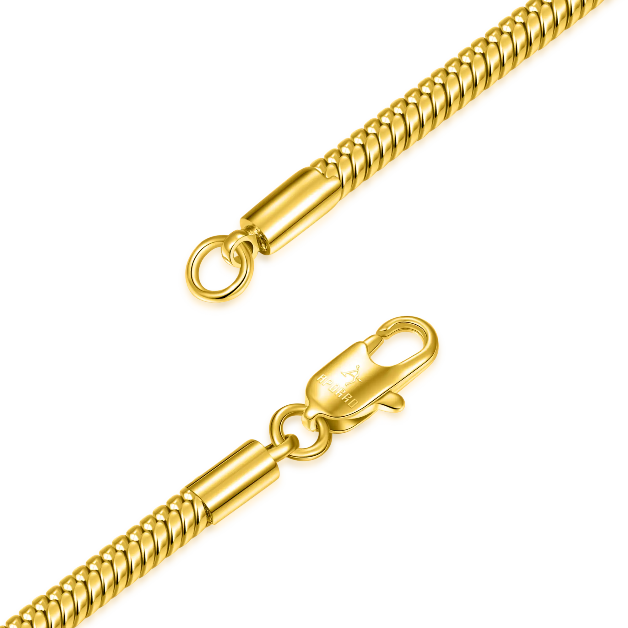 3mm Snake Chain - Yellow Gold - Image 4