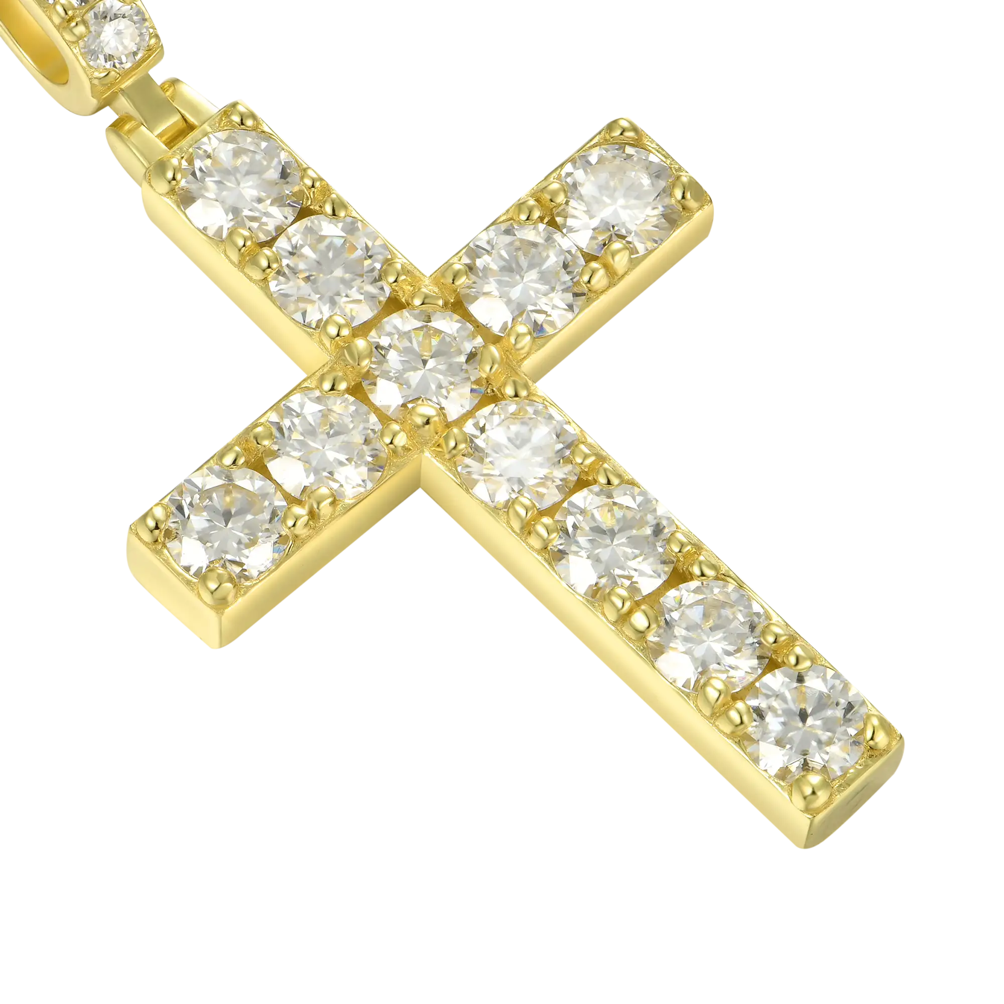 Solid Tennis Cross Pendant - Large - Image 12
