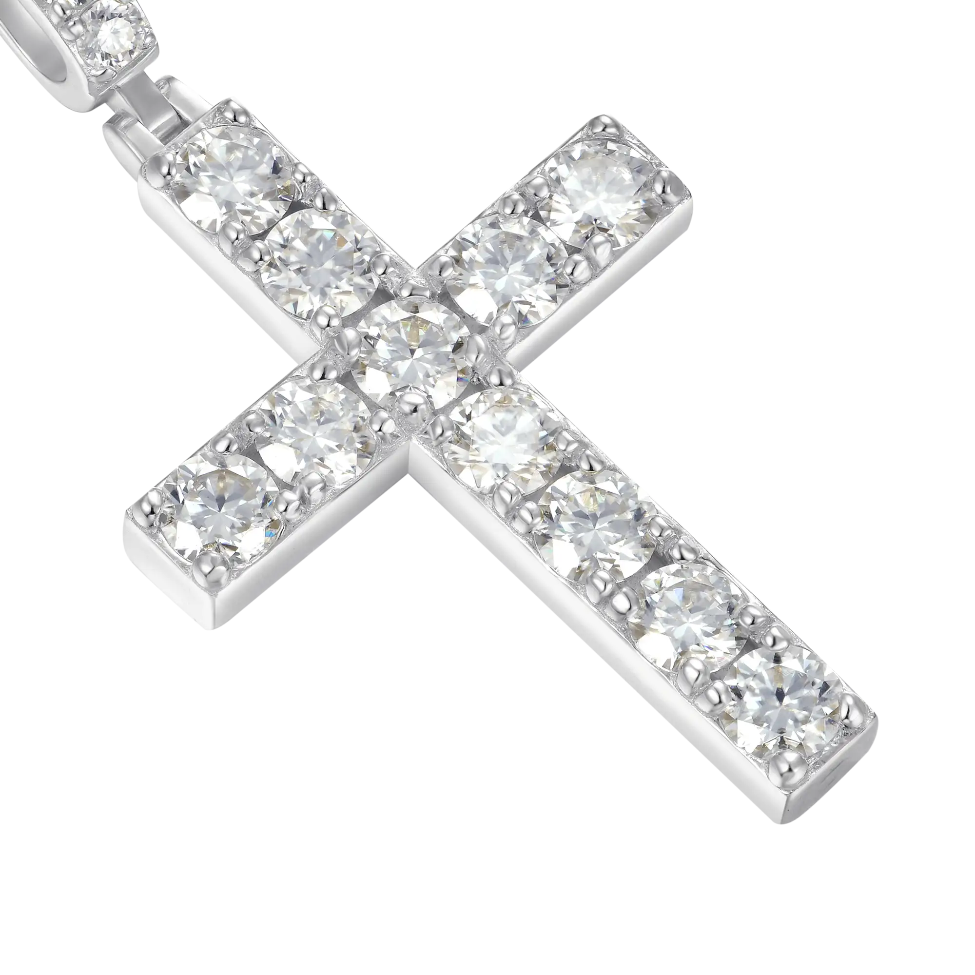Solid Tennis Cross Pendant - Large - Image 5
