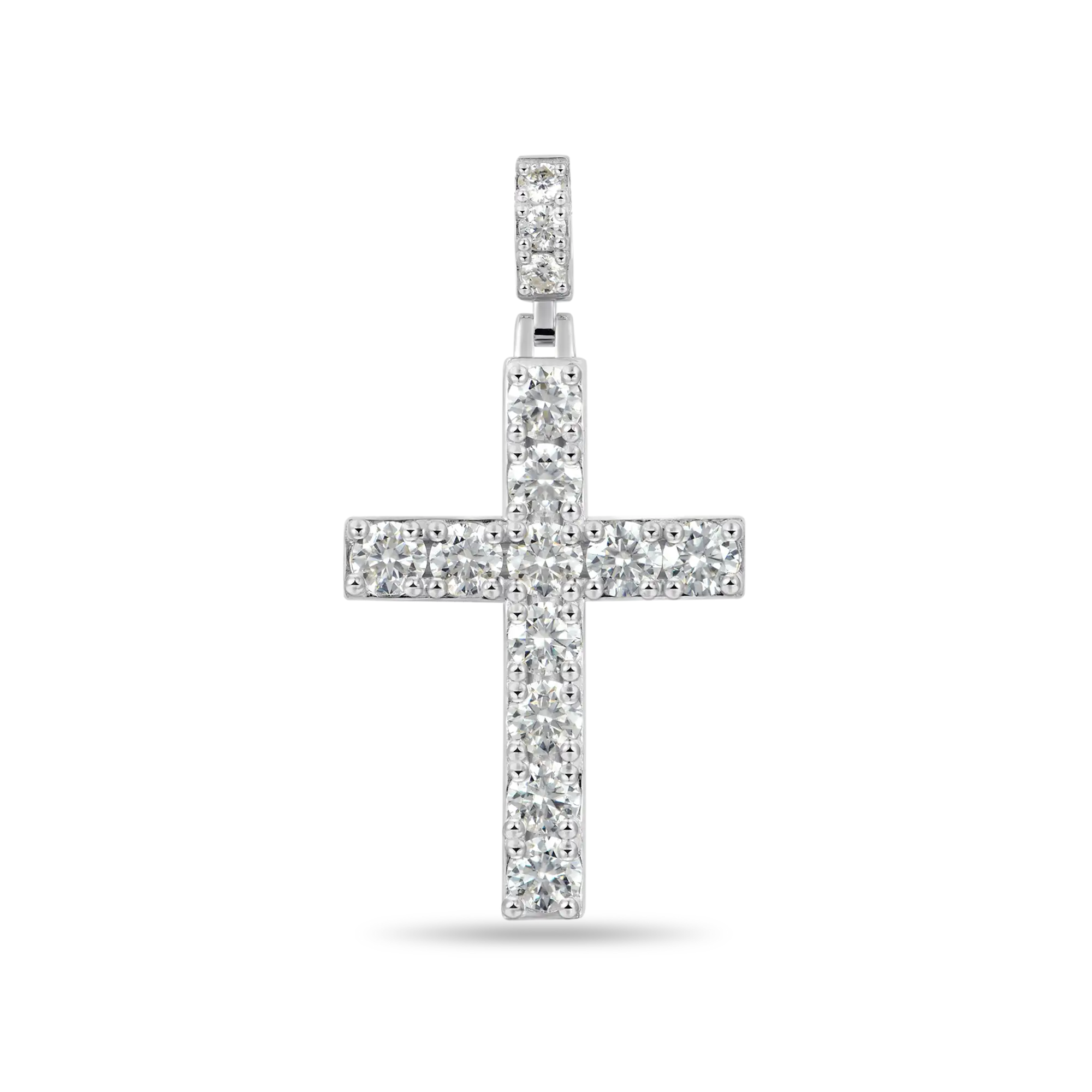 Solid Tennis Cross Pendant - Large - Image 6