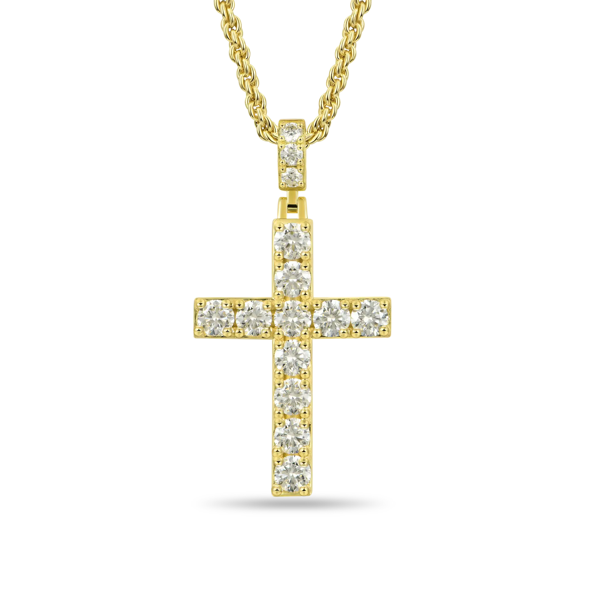 Solid Tennis Cross Pendant - Large - Image 9