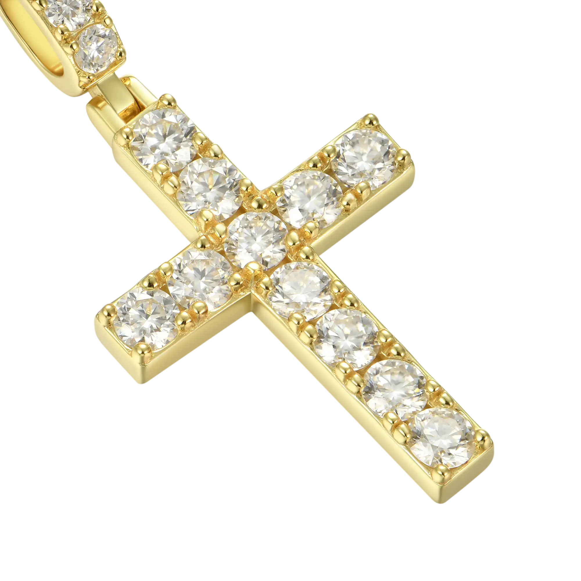 Solid Tennis Cross Pendant - Medium - Image 12