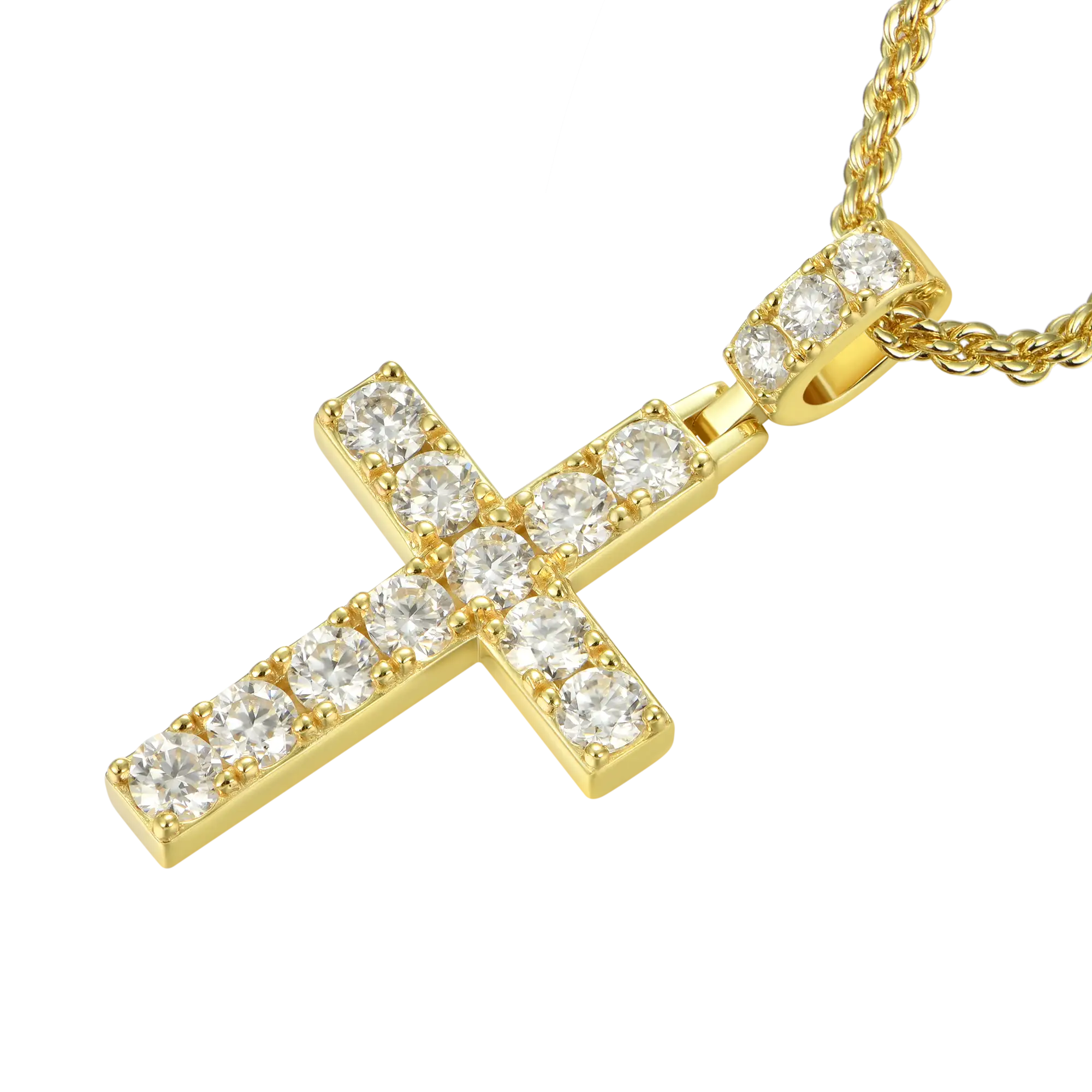 Solid Tennis Cross Pendant - Medium - Image 14